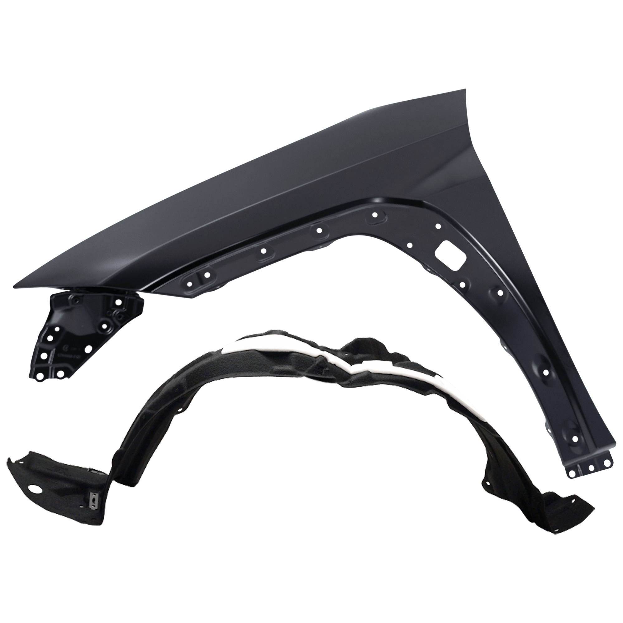 AM UX250H 19-24 UX200-19-22 FRONT FENDER LH Primed Assembly Aluminum 2 pc kit with 1 Fender and 1 Fender Liner SKU KIT 050926 AE1531 Partslink LX1240142 LX1248144 OEM 5380276040-5380676030