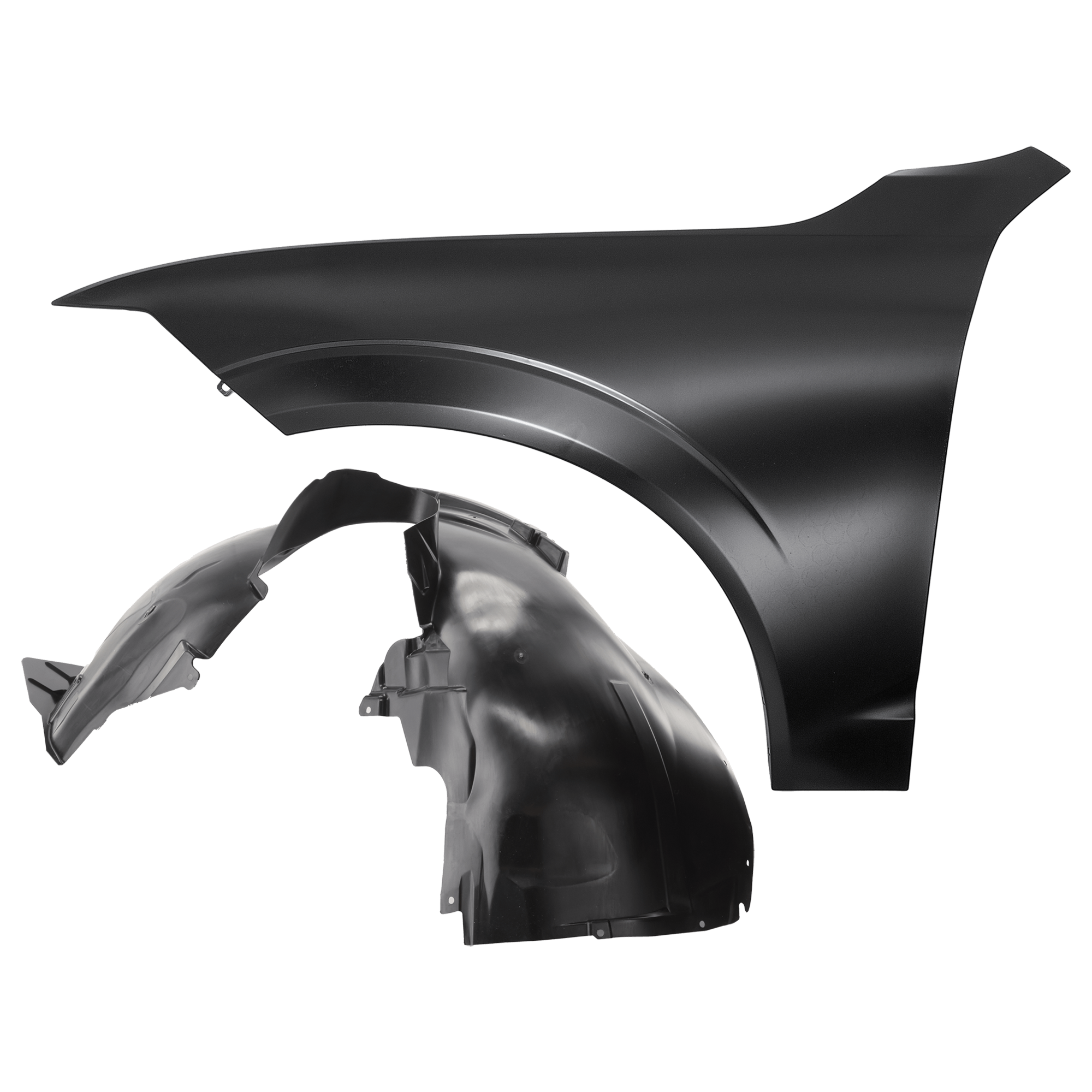 AM XC60-18-24 FRONT FENDER LH Primed with Fender Liner SKU KIT 050926 AE154 Partslink VO1240124 VO1248123 OEM 32297441-322974411-32372420