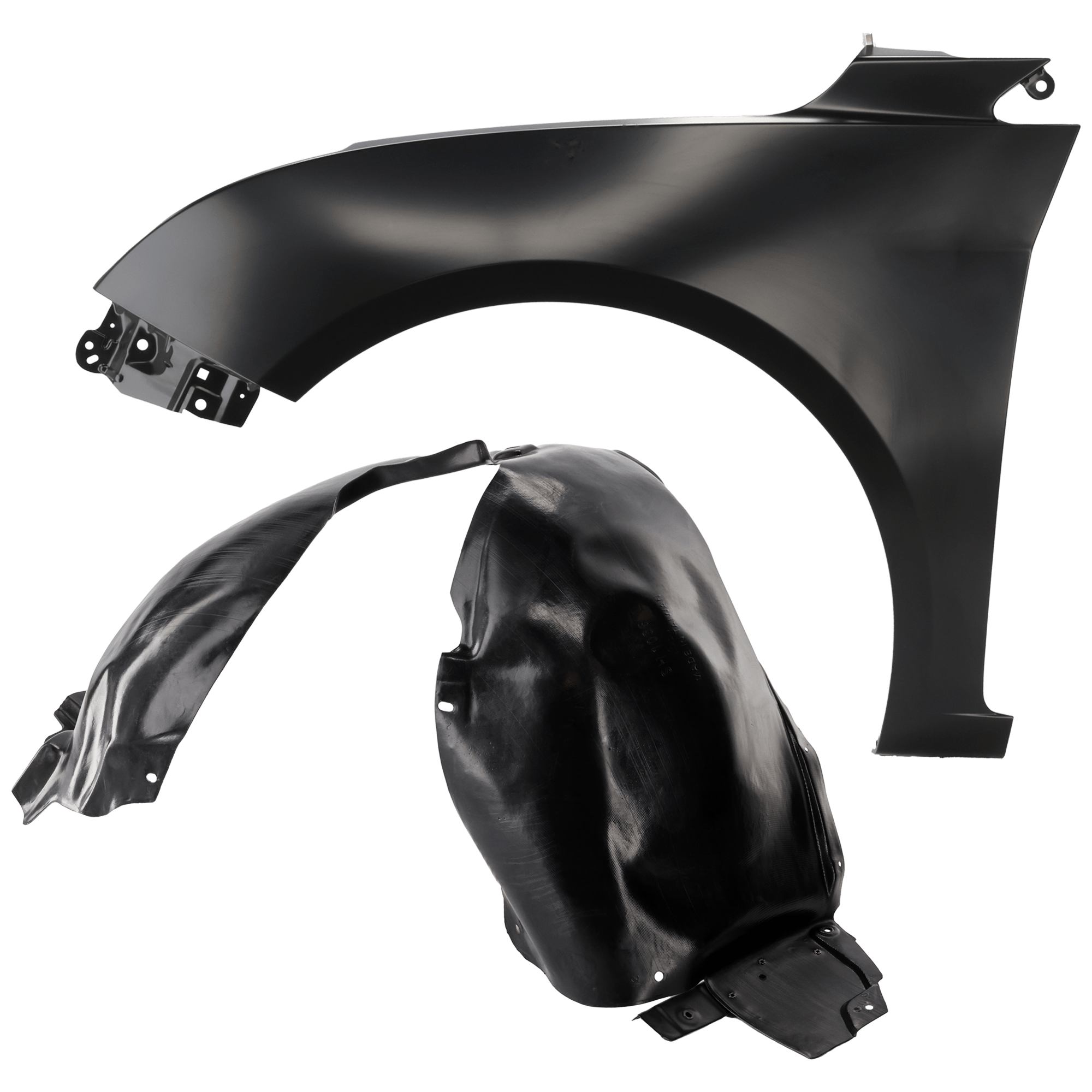 AM CRUZE 11-15 CRUZE LIMITED 16-16 FRONT FENDER LH Primed w o Signal Light Hole 2 pc kit with 1 Fender and 1 Fender Liner SKU KIT 050926 AE1551 Partslink GM1240370 GM1248226 OEM 95092194-95472793