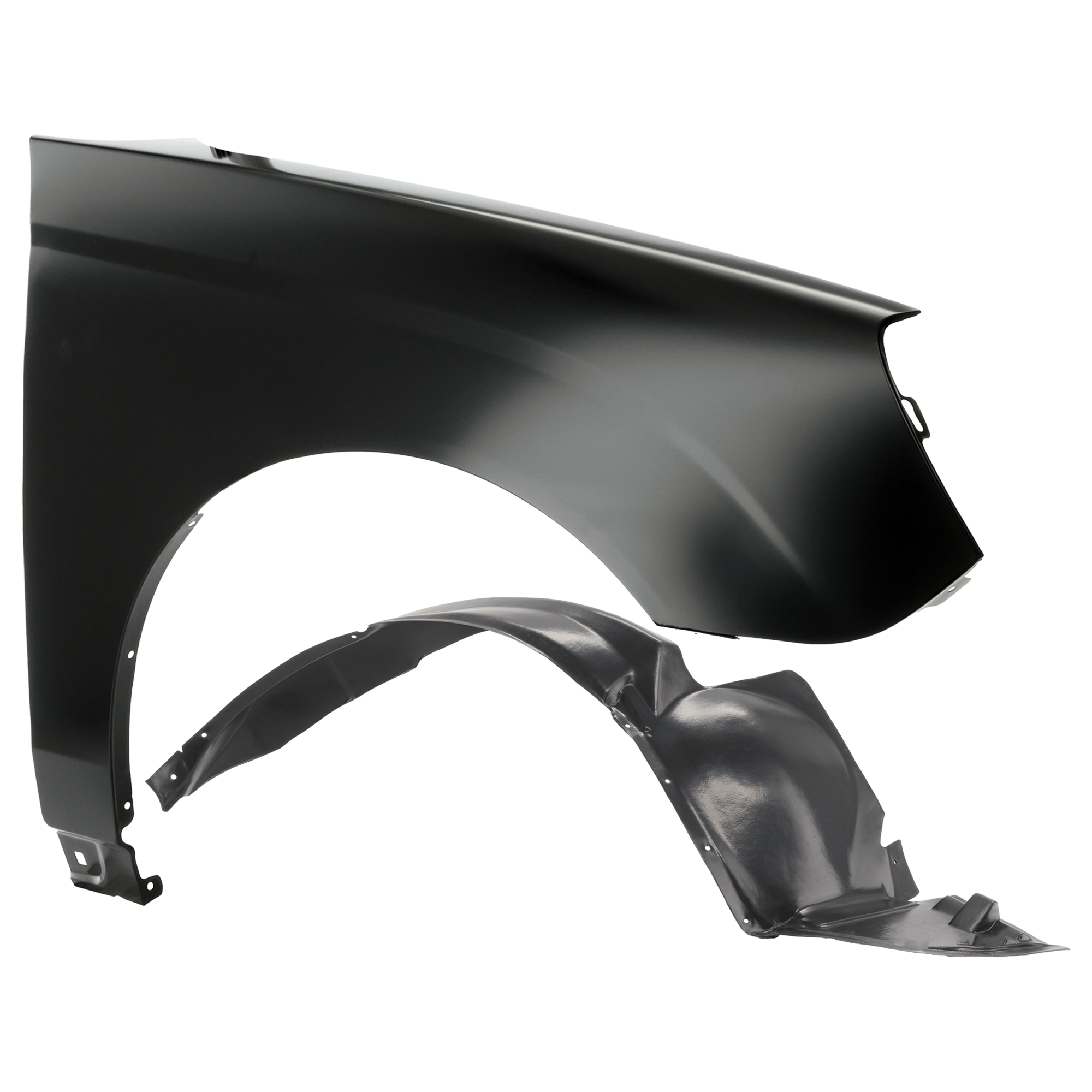 AM MALIBU 04-08 FRONT FENDER RH Primed with Fender Liner SKU KIT 050926 AE155 Partslink GM1241306 GM1249140 OEM 10398517-15882053