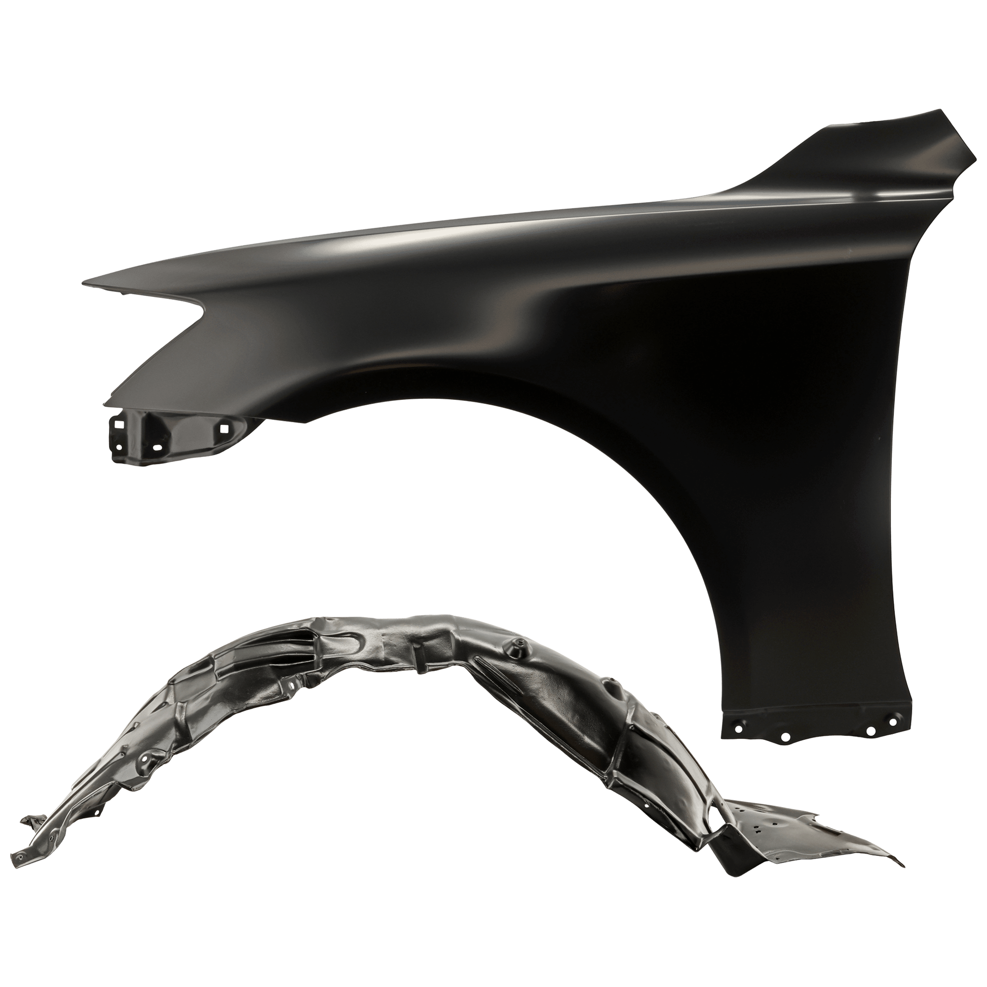 AM IS250-11-13 IS350-11-13 FRONT FENDER LH Primed Exc. C Model 11-13 w o Sport Pkg Steel 2 pc kit with 1 Fender and 1 Fender Liner SKU KIT 050926 AE1568 Partslink LX1240111 LX1248116 OEM 5380253071-5380653060