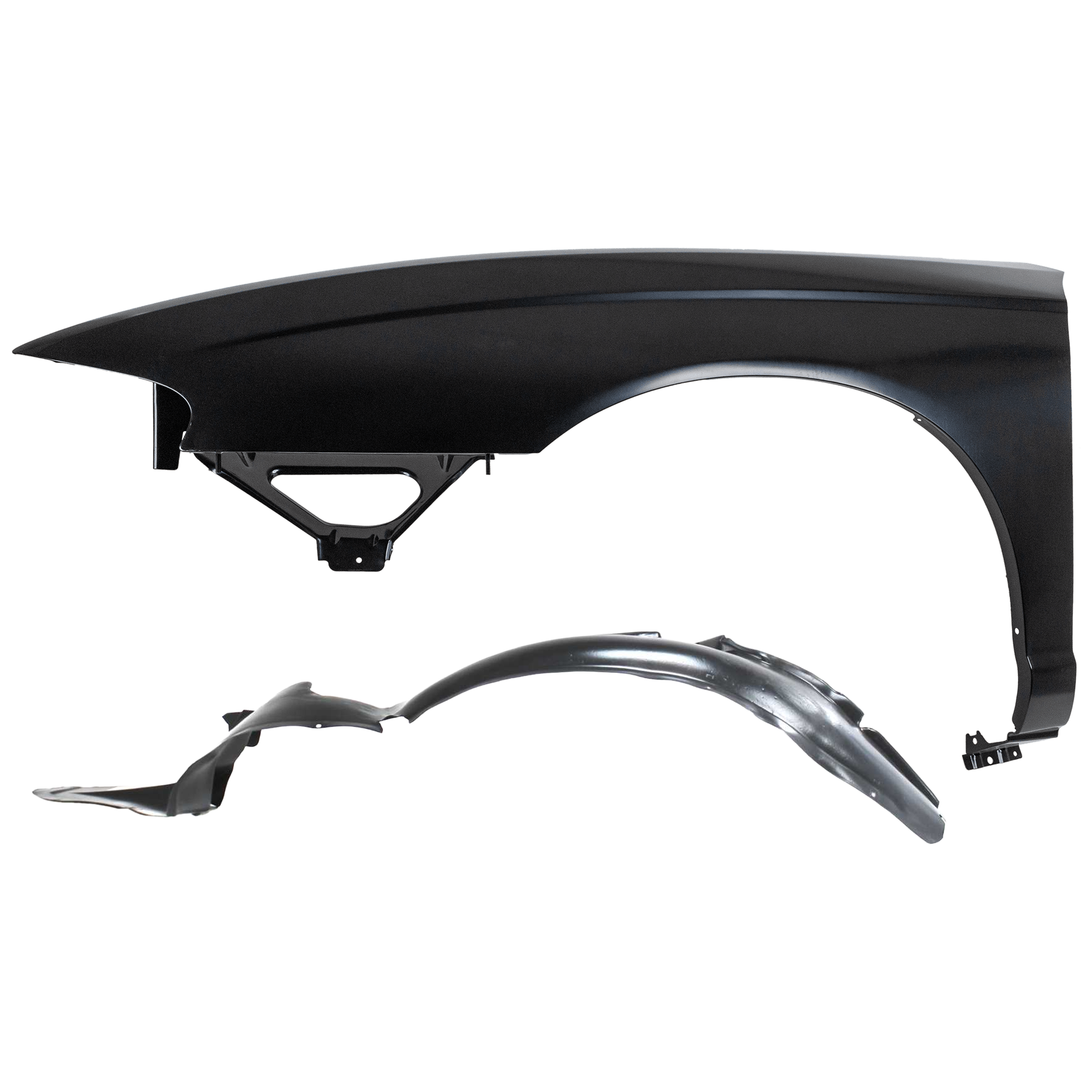 AM MONTE CARLO 00-05 FRONT FENDER LH Primed 2 pc kit with 1 Fender and 1 Fender Liner SKU KIT 050926 AE1571 Partslink GM1240279 GM1248139 OEM 89025177-10440210