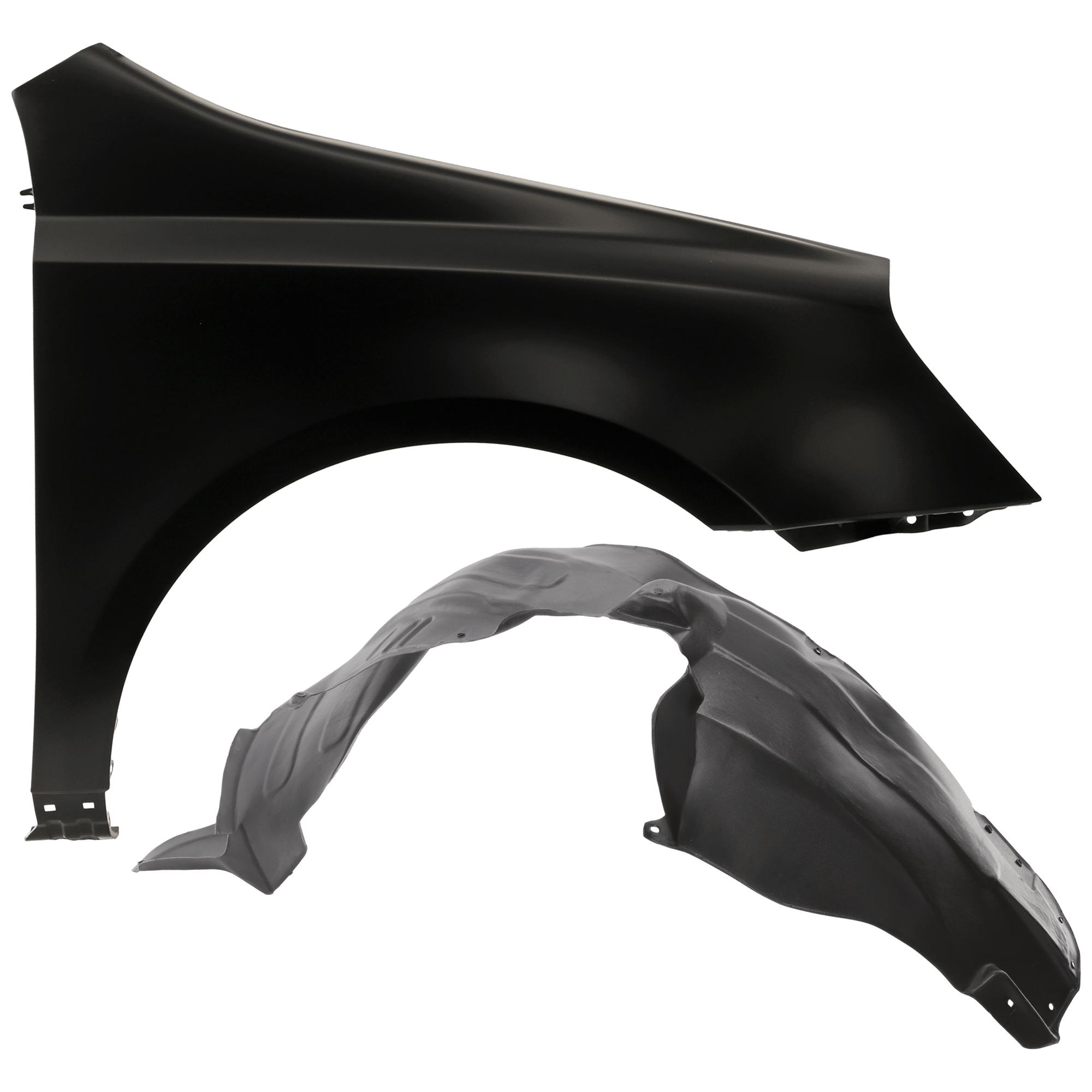 AM SEDONA 06-14 FRONT FENDER RH Primed Steel 2 pc kit with 1 Fender and 1 Fender Liner SKU KIT 050926 AE1583 Partslink KI1241122 KI1251115 OEM 663214D000-868124D002