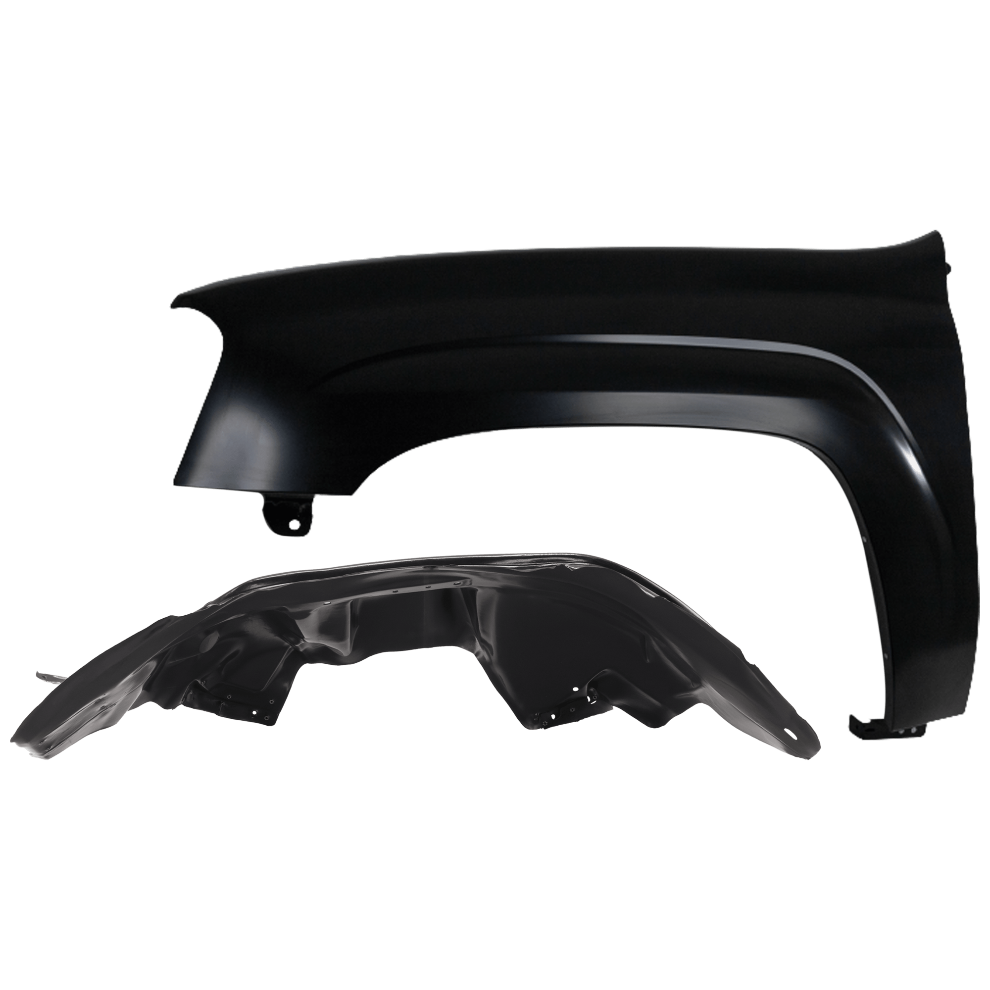 AM TRAILBLAZER 02-09 FRONT FENDER LH Primed 2 pc kit with 1 Fender and 1 Fender Liner SKU KIT 050926 AE1588 Partslink GM1240289 GM1248127 OEM 12477993-15165886