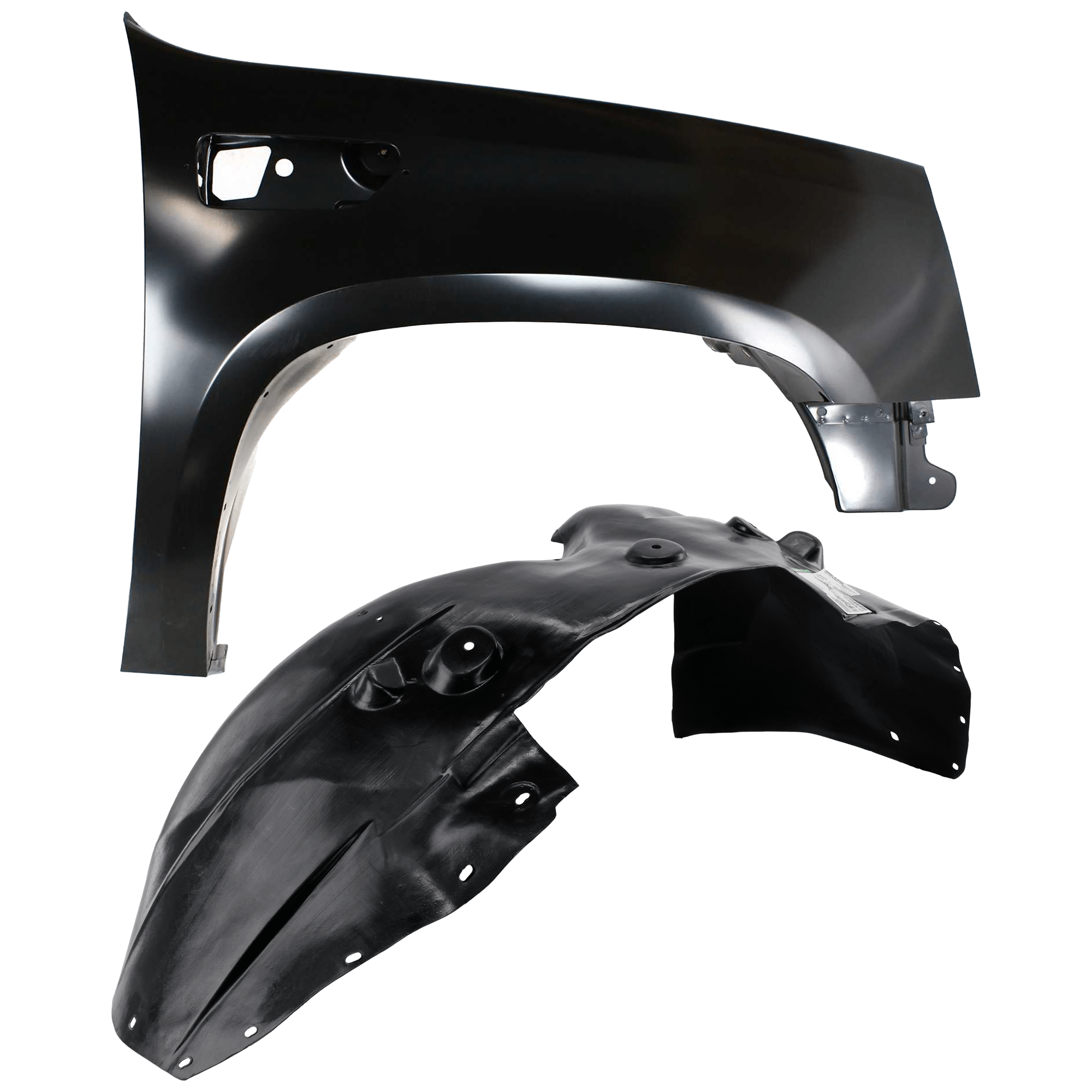 AM ESCALADE 07-13 ESCALADE ESV 07-13 FRONT FENDER RH Primed Steel 2 pc kit with 1 Fender and 1 Fender Liner SKU KIT 050926 AE1601 OEM 22977480-22860086-15951233-286