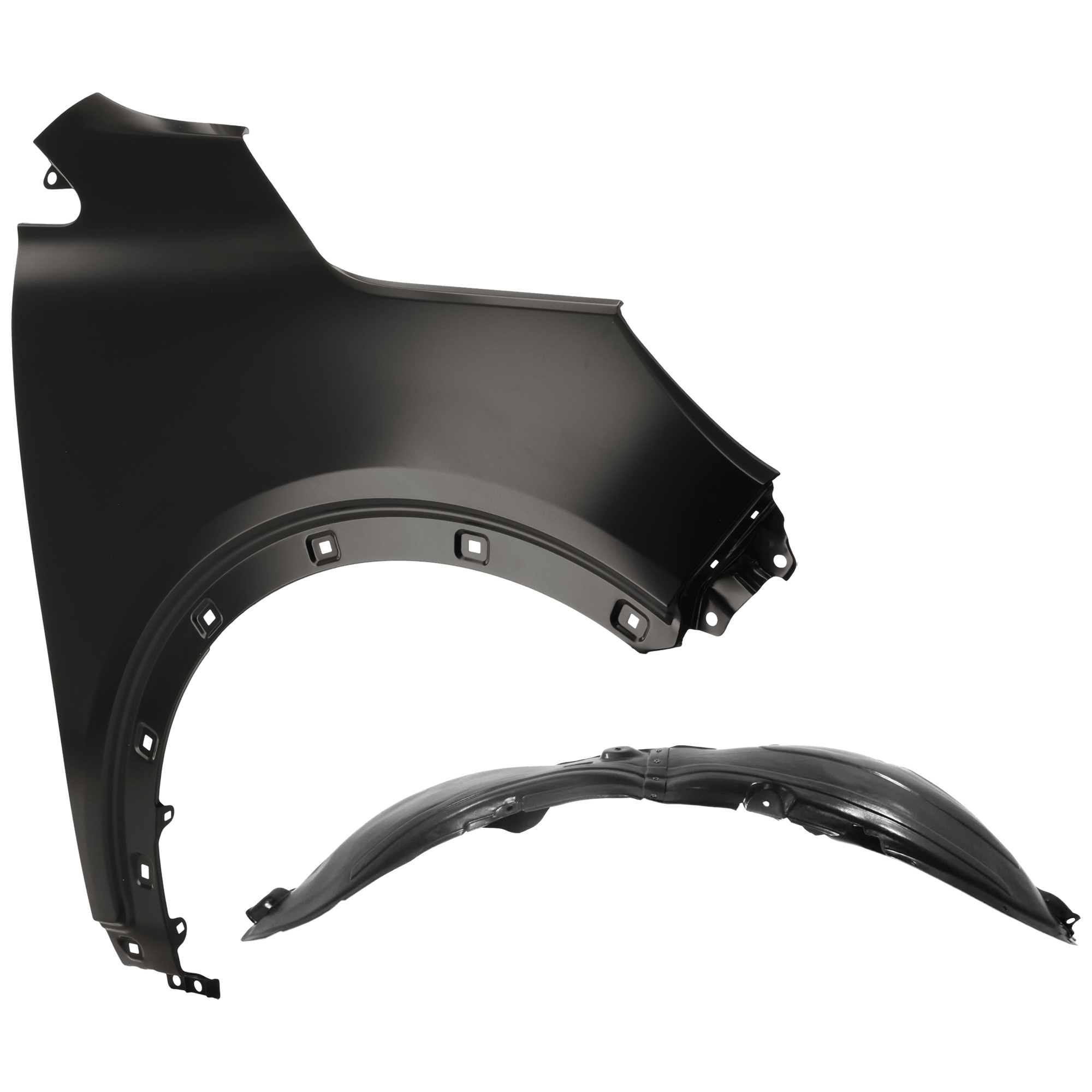 AM SORENTO 16-18 FRONT FENDER RH Primed Steel 2 pc kit with 1 Fender and 1 Fender Liner SKU KIT 050926 AE1619 Partslink KI1241146 KI1249142 OEM 66321C6000-86820C6000