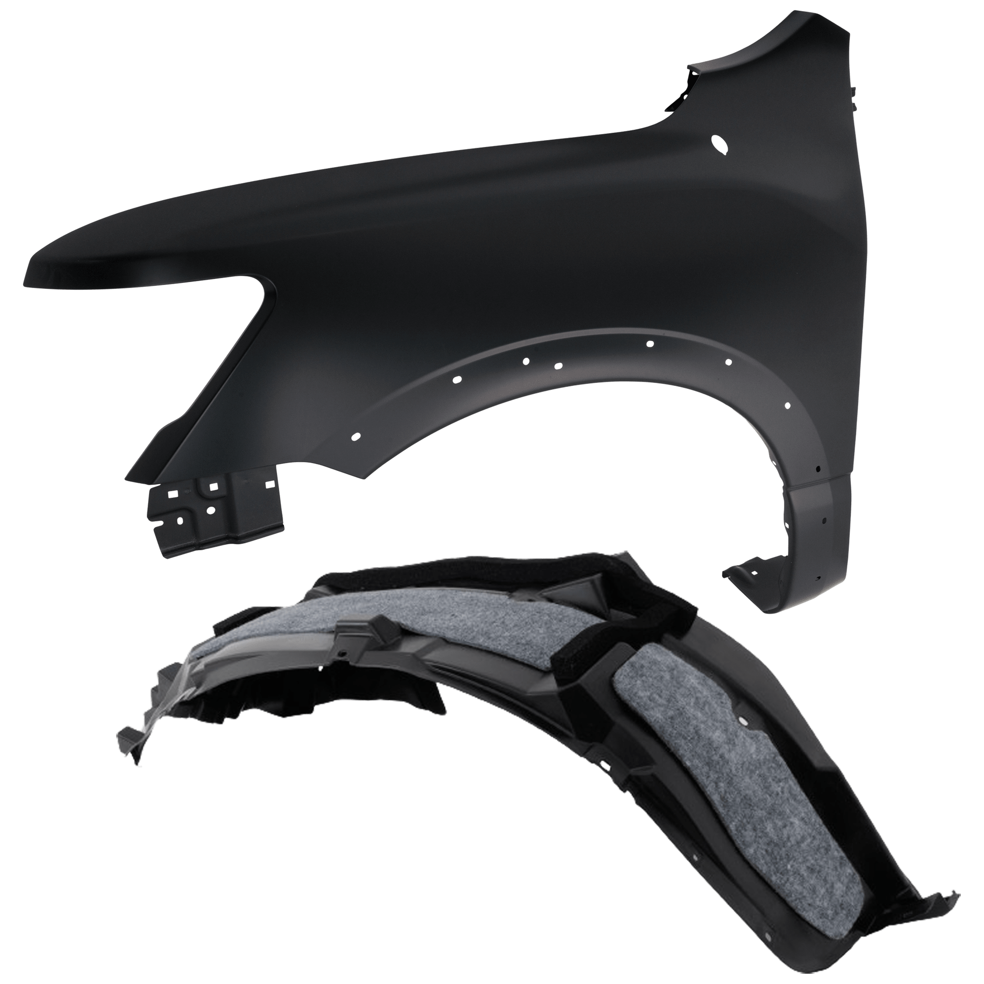 AM TITAN 20-23 FRONT FENDER LH 2 pc kit with 1 Fender and 1 Fender Liner SKU KIT 050926 AE1625 Partslink NI1240235 NI1248189 OEM 631019FT2B 638319FV1B