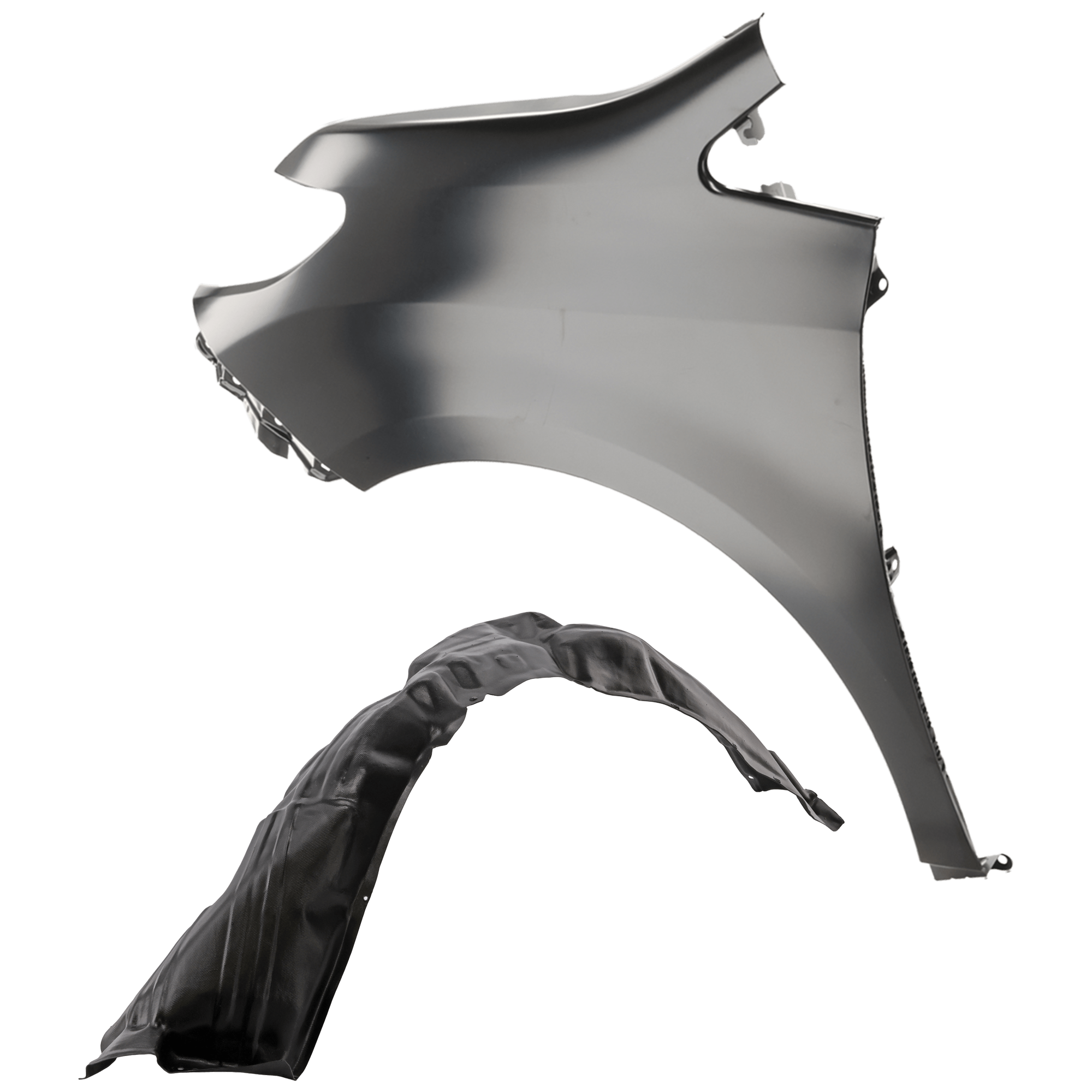 AM SIENNA 11-14 FRONT FENDER LH Primed 2 pc kit with 1 Fender and 1 Fender Liner SKU KIT 050926 AE1630 Partslink TO1240234 TO1240272 TO1248163 OEM 5381208020-5381208030-53806080
