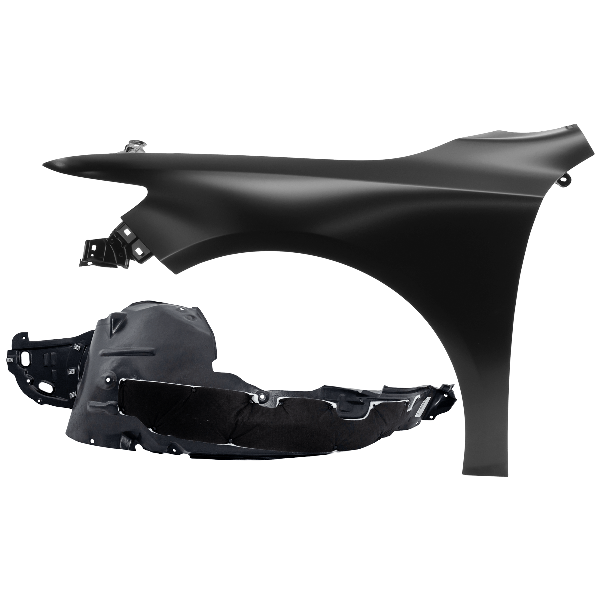 AM TLX 15-17 FRONT FENDER LH Primed Steel 2 pc kit with 1 Fender and 1 Fender Liner SKU KIT 050926 AE1631 Partslink AC1240126 AC1248137 OEM 60260TZ3A90ZZ 74150TZ3A00