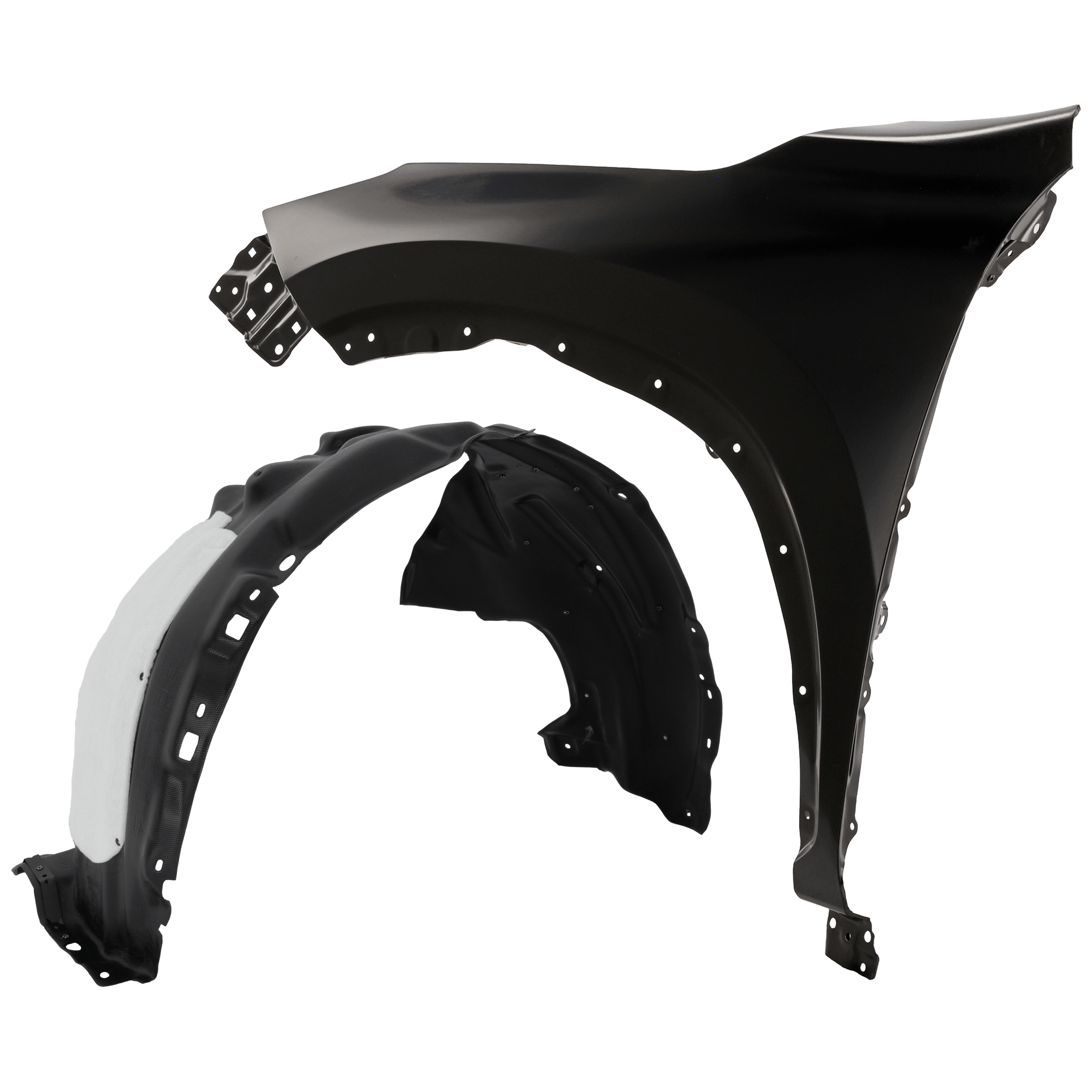 AM NX250-22-24 NX350-22-24 FRONT FENDER LH Aluminum 2 pc kit with 1 Fender and 1 Fender Liner SKU KIT 050926 AE1640 OEM 53802F6010-5380278020-53876F60