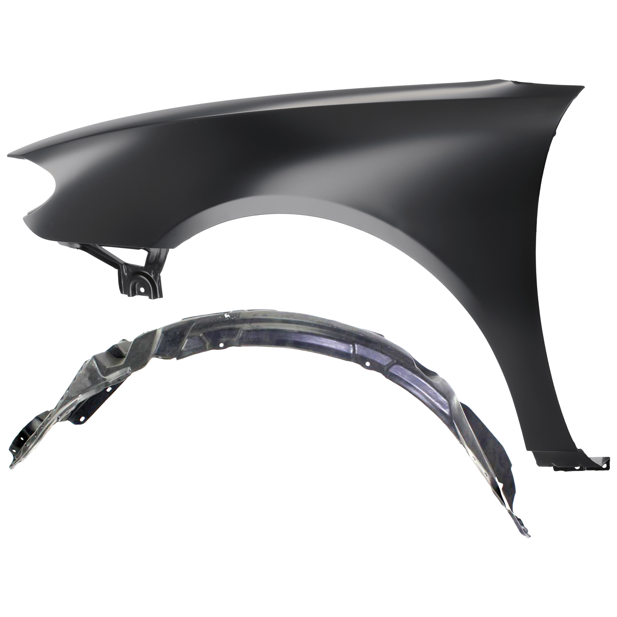 AM ALLURE 05-09 LACROSSE 05-09 FRONT FENDER LH Primed CX CXL CXS Models 2 pc kit with 1 Fender and 1 Fender Liner SKU KIT 050926 AE1654 Partslink GM1240322 GM1250110 OEM 89023976-10363849