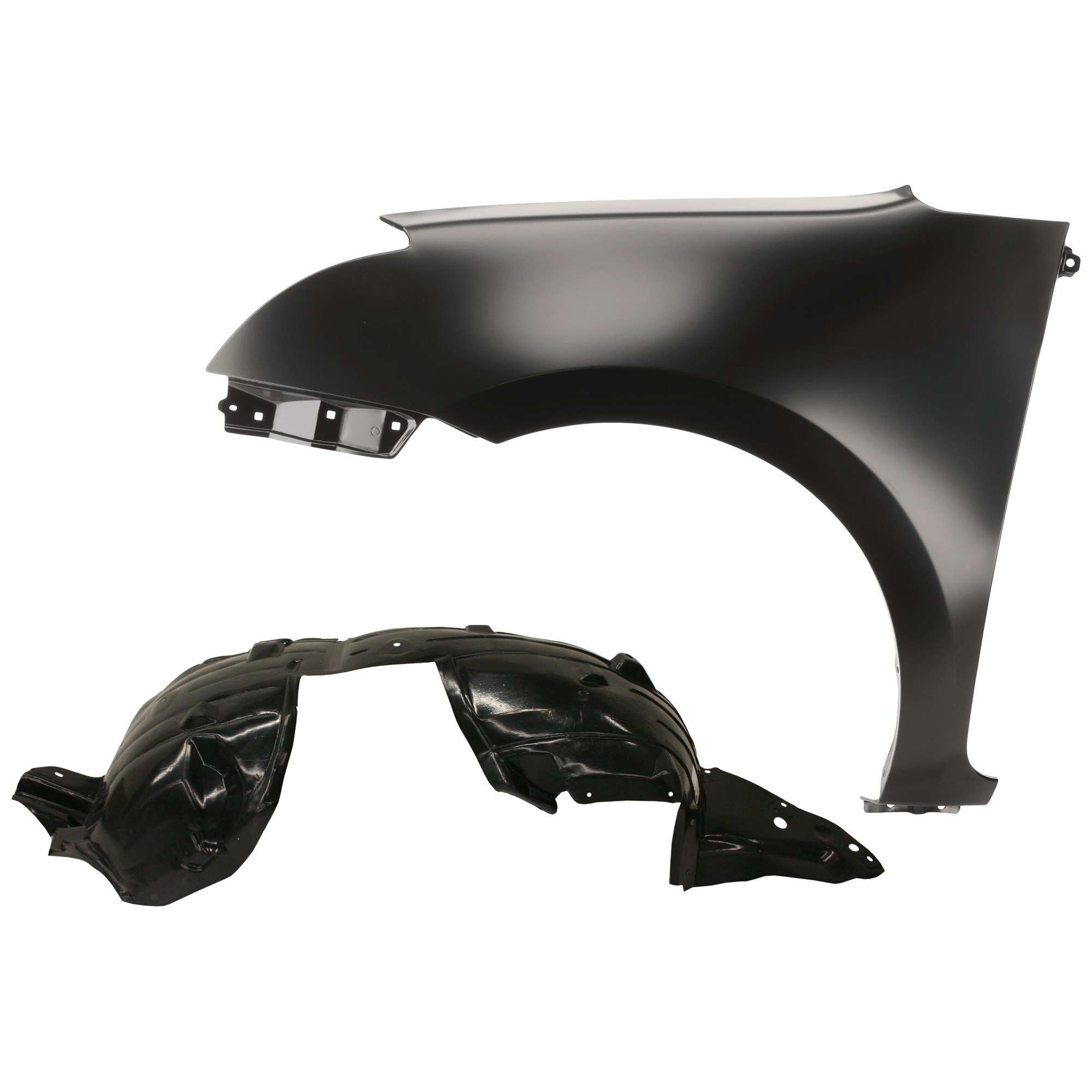 AM SENTRA 07-09 FRONT FENDER LH Primed Base S SL Models Steel 2 pc kit with 1 Fender and 1 Fender Liner SKU KIT 050926 AE1661 OEM 63113ET030-63843ET000 PFM