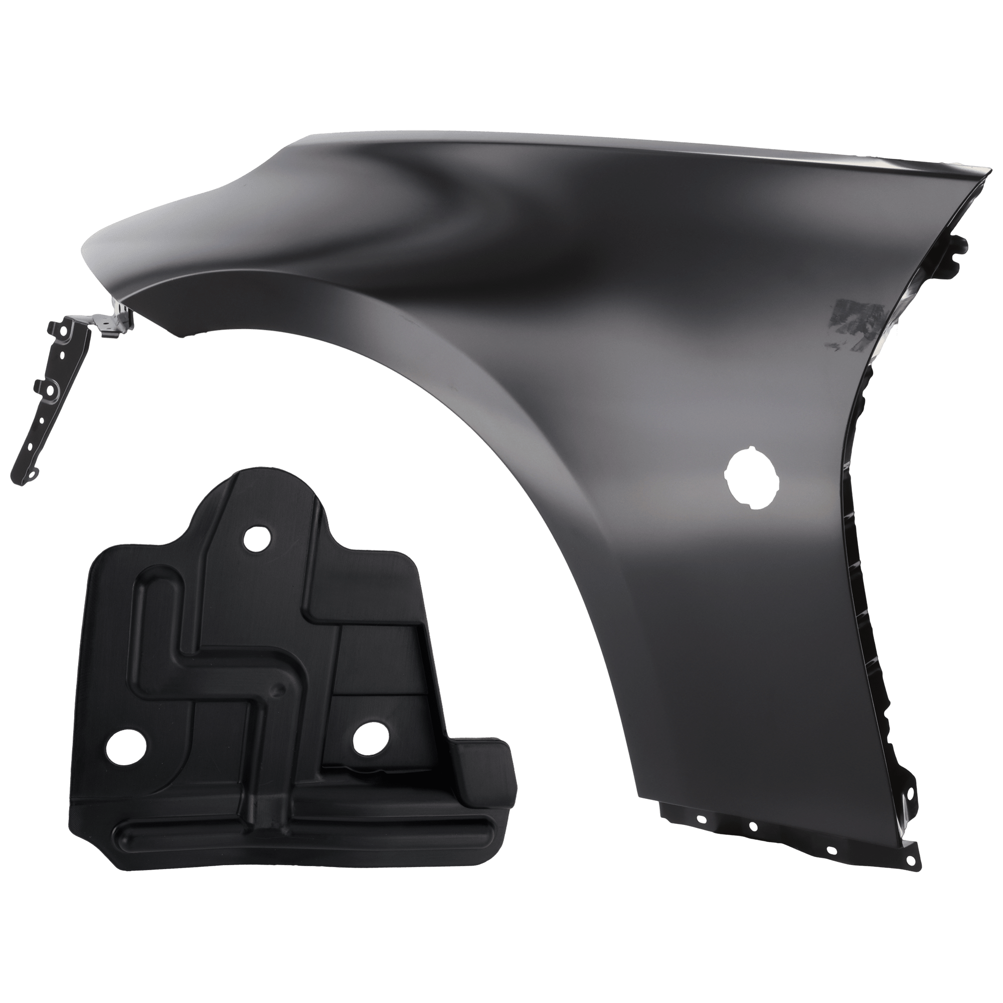 AM 370Z 09-19 FRONT FENDER LH Primed Convertible 09-19 Coupe 09-14-2 pc kit with 1 Fender and 1 Fender Liner SKU KIT 050926 AE1664 Partslink NI1240209 IN1250118 OEM FCA011EAMA 63833JK60A