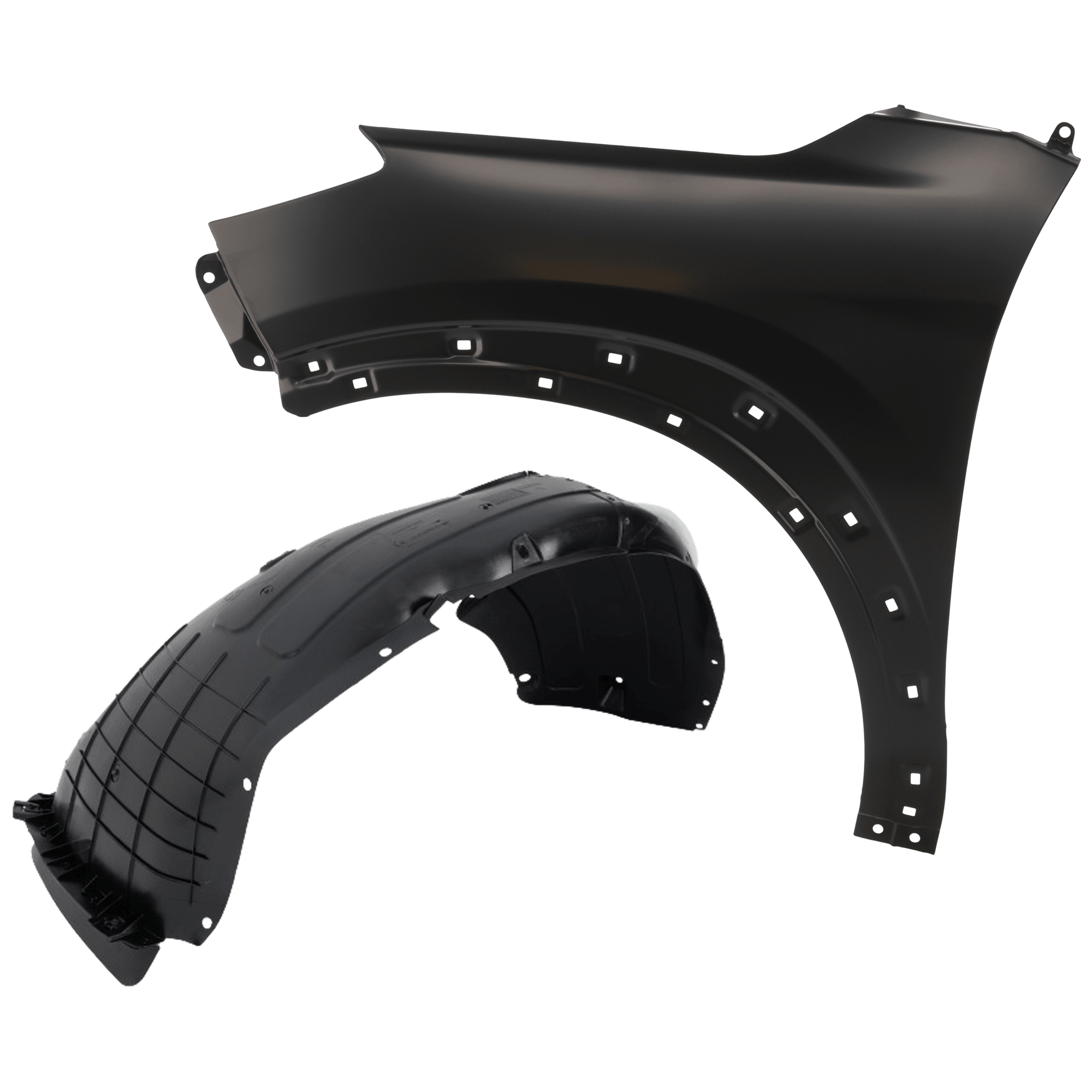 AM TUCSON 16-18 FRONT FENDER LH 2 pc Kit Primed Ulsan Plant 2 with Fender Liner SKU KIT 050926 AE1686 Partslink HY1240165 HY1248185 OEM 66311D3000-86811D3010