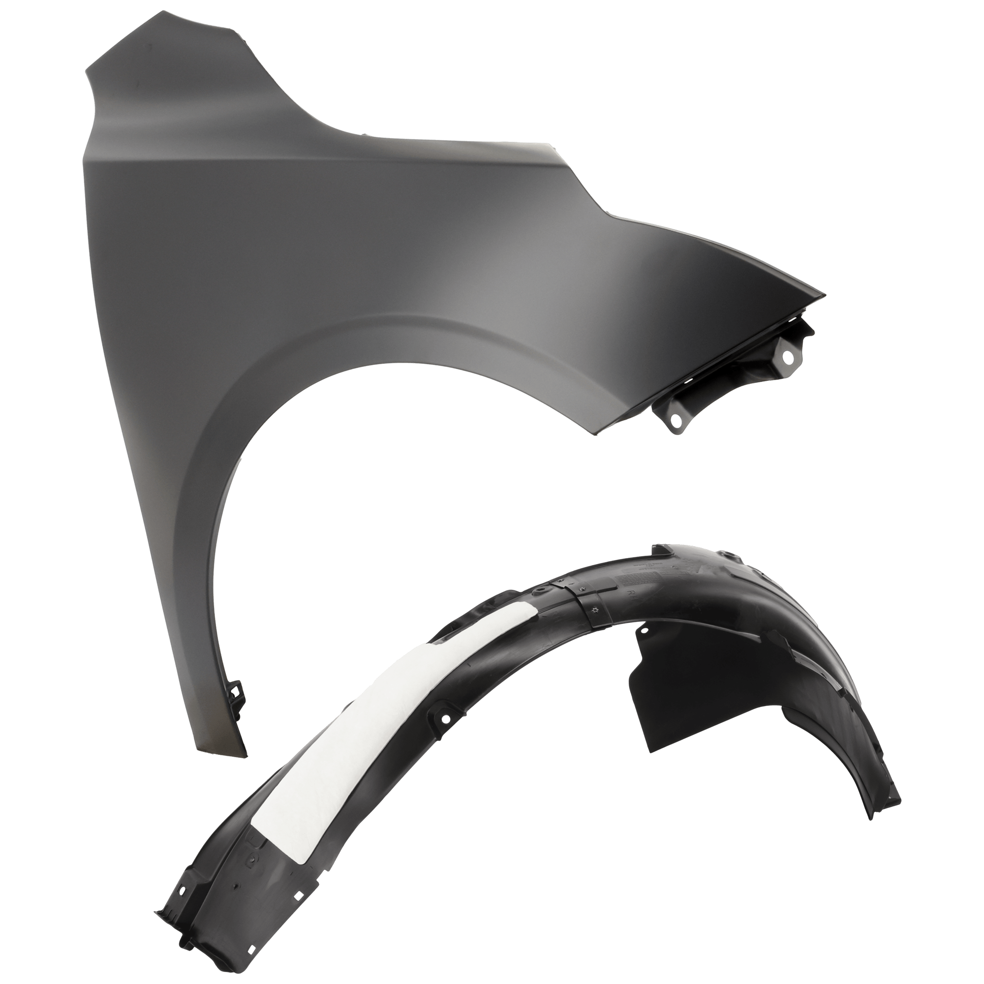 AM FORTE 19-21 FRONT FENDER RH Primed 2 pc kit with 1 Fender and 1 Fender Liner SKU KIT 050926 AE1689 Partslink KI1241154 KI1249159 OEM 66321M7000-86812M7000