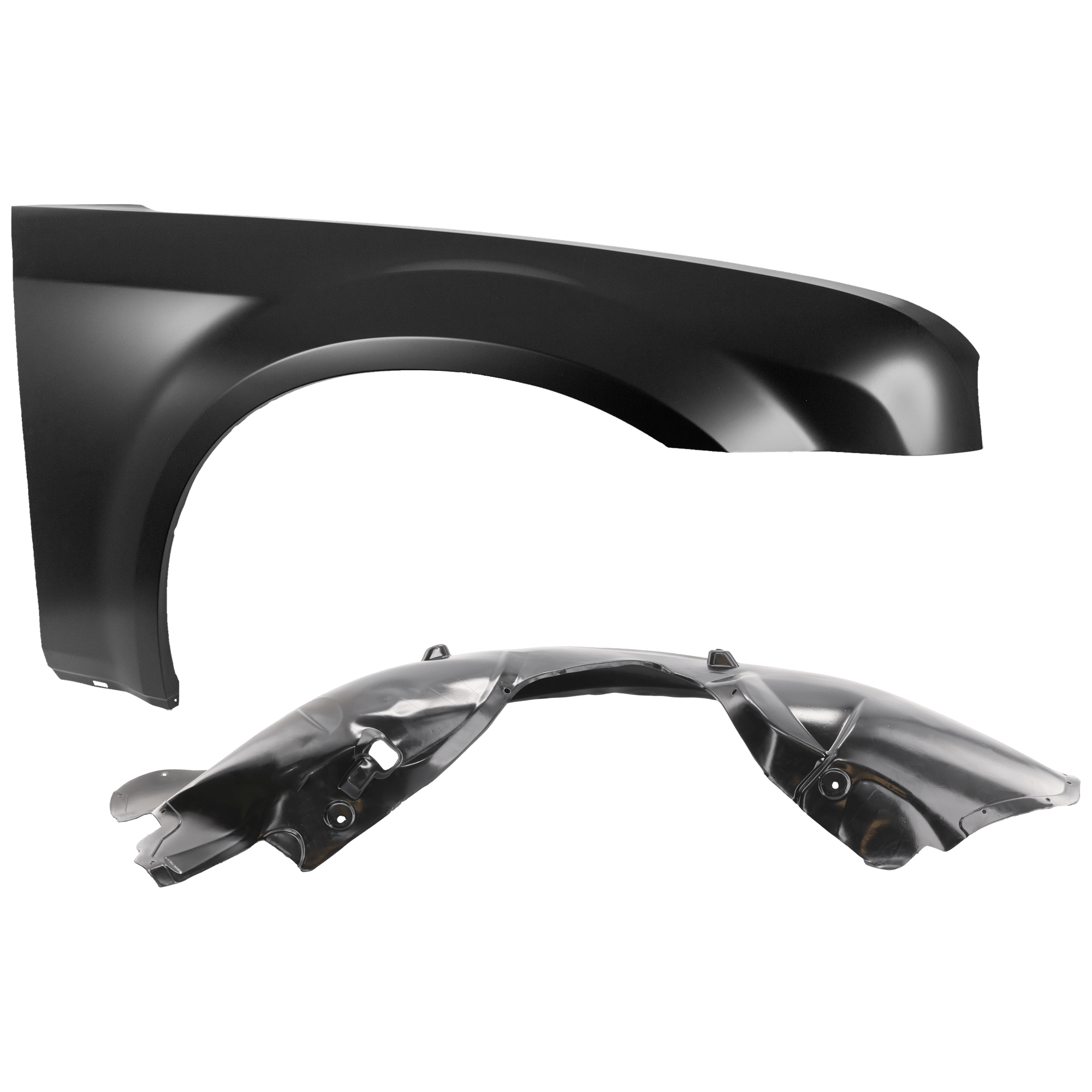 AM 300-05-10 FRONT FENDER RH Primed Steel 2 pc kit with 1 Fender and 1 Fender Liner SKU KIT 050926 AE1697 Partslink CH1241245 CH1251128 OEM 5183422AB 5065502AC 5065502AD