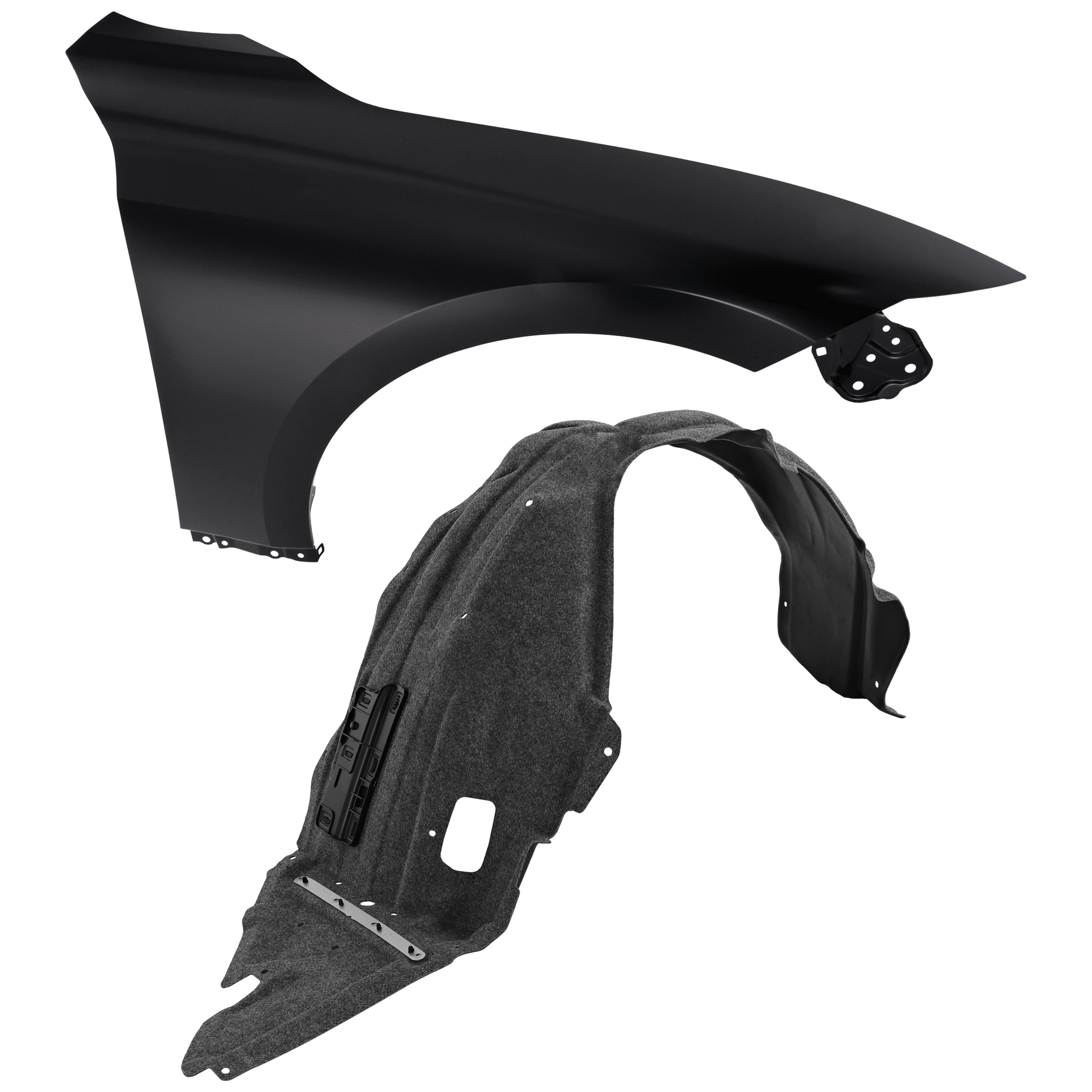 AM IS300-21-23 IS350-21-23 FRONT FENDER RH Assembly Primed Steel 2 pc kit with 1 Fender and 1 Fender Liner SKU KIT 050926 AE1698 Partslink LX1241143 LX1249148 OEM 5380153210-5380153240-53805531