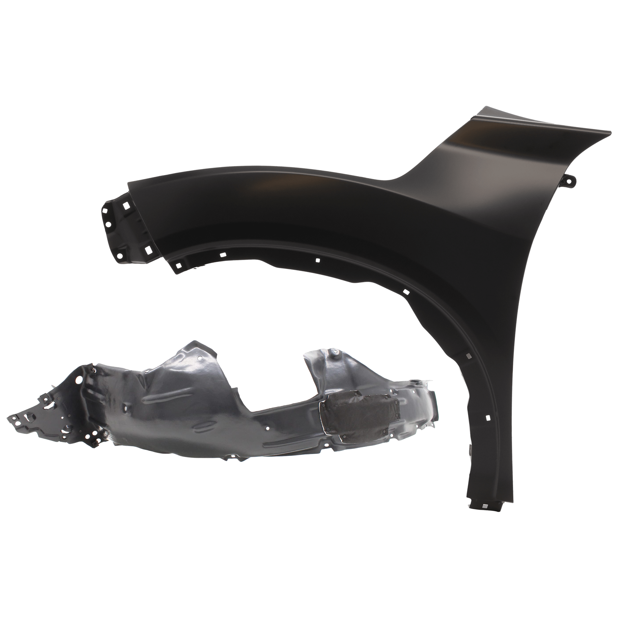 AM HR V 16-18 FRONT FENDER LH Primed Steel w o Light Hole 2 pc kit with 1 Fender and 1 Fender Liner CAPA SKU KIT 050926 AE1703 Partslink HO1240190C HO1248171C OEM 60261T7WA90ZZ 74150T7WA10