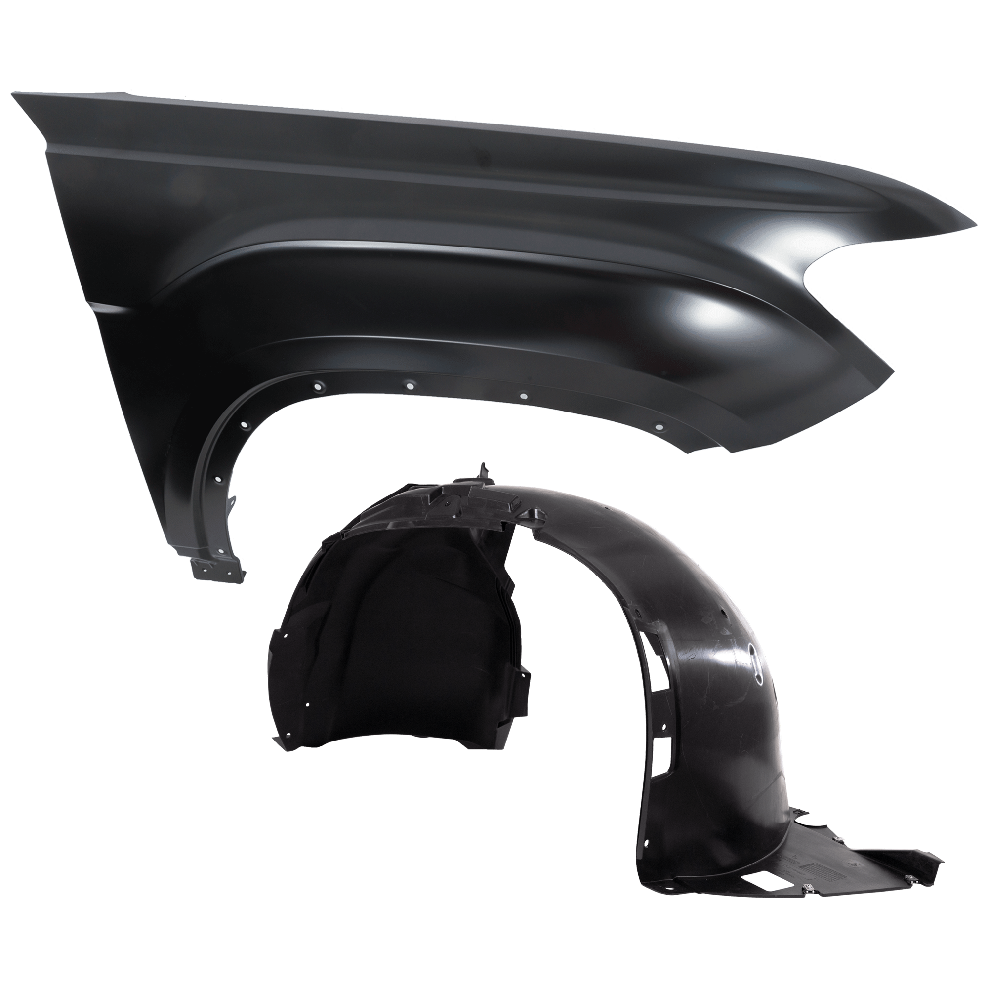 AM ATLAS CROSS SPORT 20-23 ATLAS 21-23 FRONT FENDER RH Steel 2 pc kit with 1 Fender and 1 Fender Liner CAPA SKU KIT 050926 AE1718 Partslink VW1241155C VW1249151C OEM 3CM821022-3CN805912D
