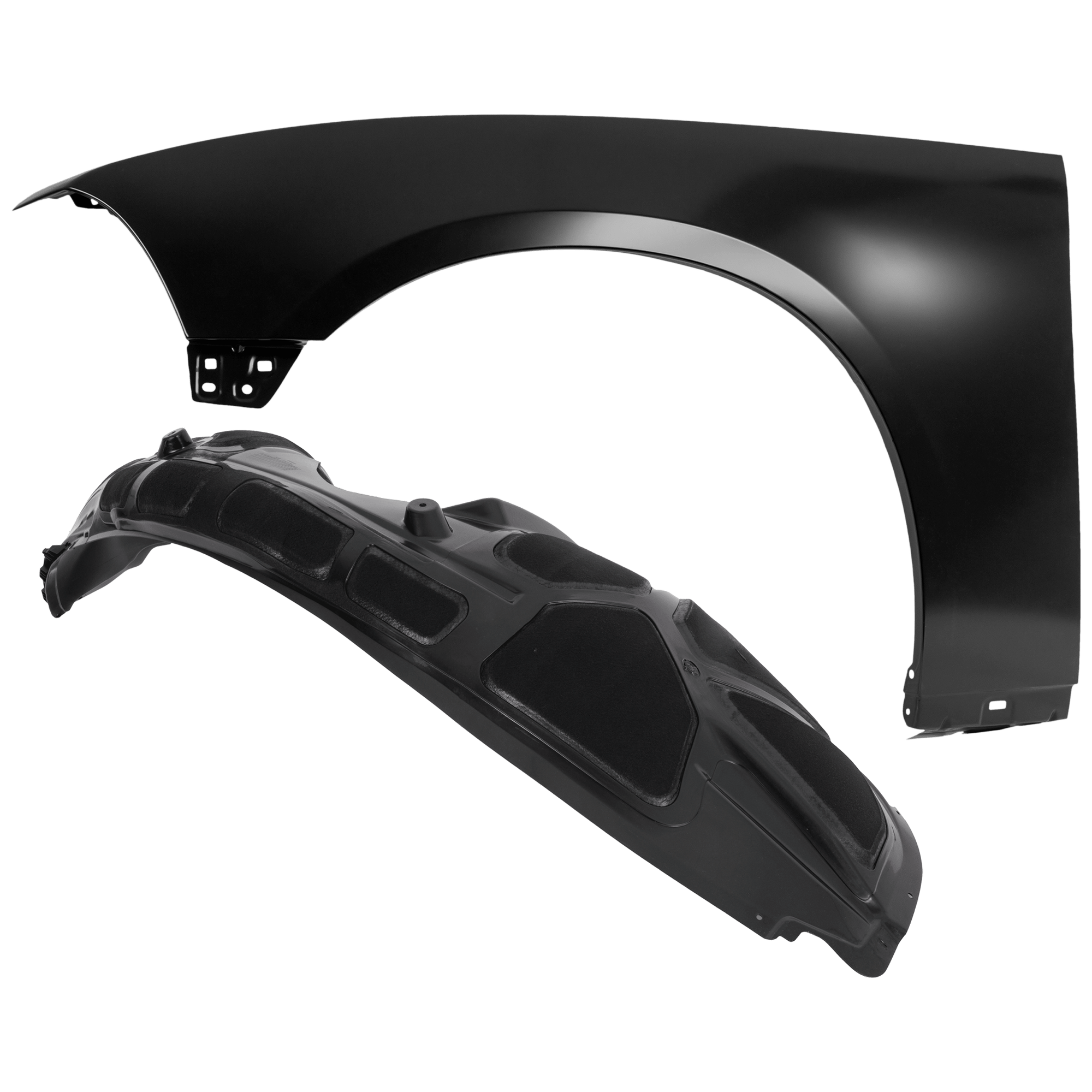 AM CHARGER 11-14 FRONT FENDER LH Primed Steel 2 pc kit with 1 Fender and 1 Fender Liner CAPA SKU KIT 050926 AE1725 OEM 55113585AB 68083029AH