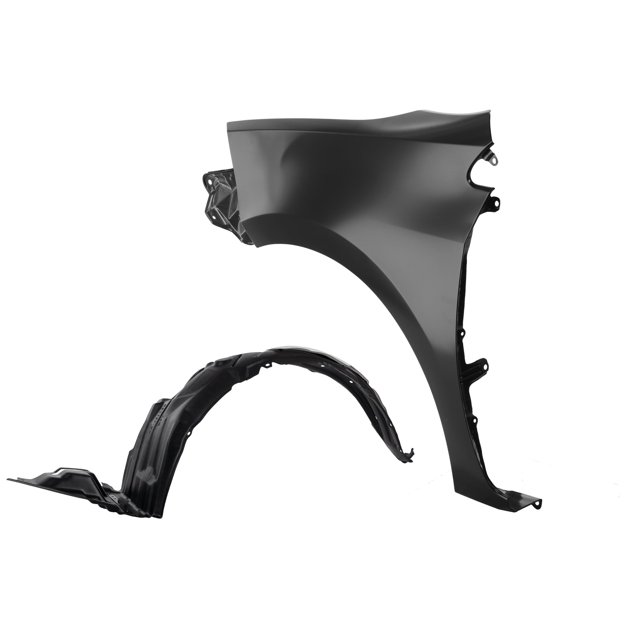 AM COROLLA 17-19 FRONT FENDER LH Primed Sedan Steel 2 pc kit with 1 Fender and 1 Fender Liner CAPA SKU KIT 050926 AE1732 Partslink TO1240248C TO1248210C OEM 5380202170-5387602660