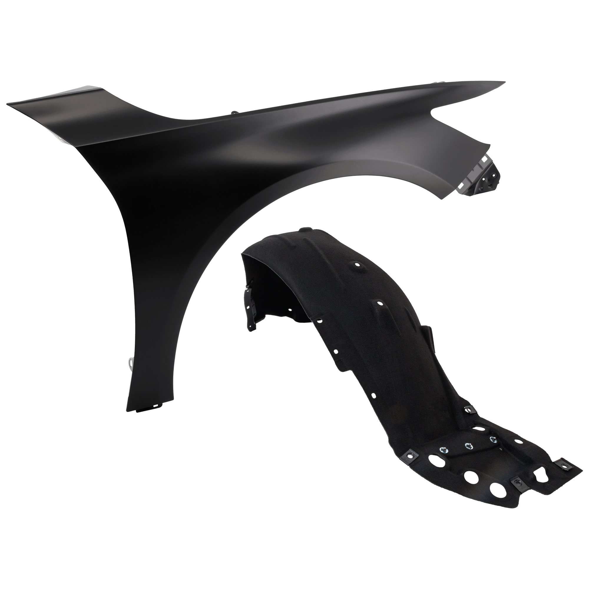AM ACCORD 18-22 FRONT FENDER RH Primed 2 pc kit with 1 Fender and 1 Fender Liner CAPA SKU KIT 050926 AE1739 Partslink HO1241196C HO1249180C OEM 60210TVAA00ZZ 74100TVAA00