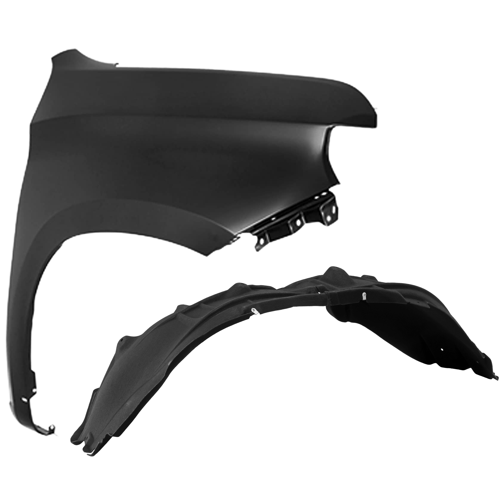 AM SILVERADO 1500-22-25 FRONT FENDER RH Primed 2 pc kit with 1 Fender and 1 Fender Liner CAPA SKU KIT 050926 AE1758 Partslink GM1241411C GM1249331C OEM 84502611-85594209