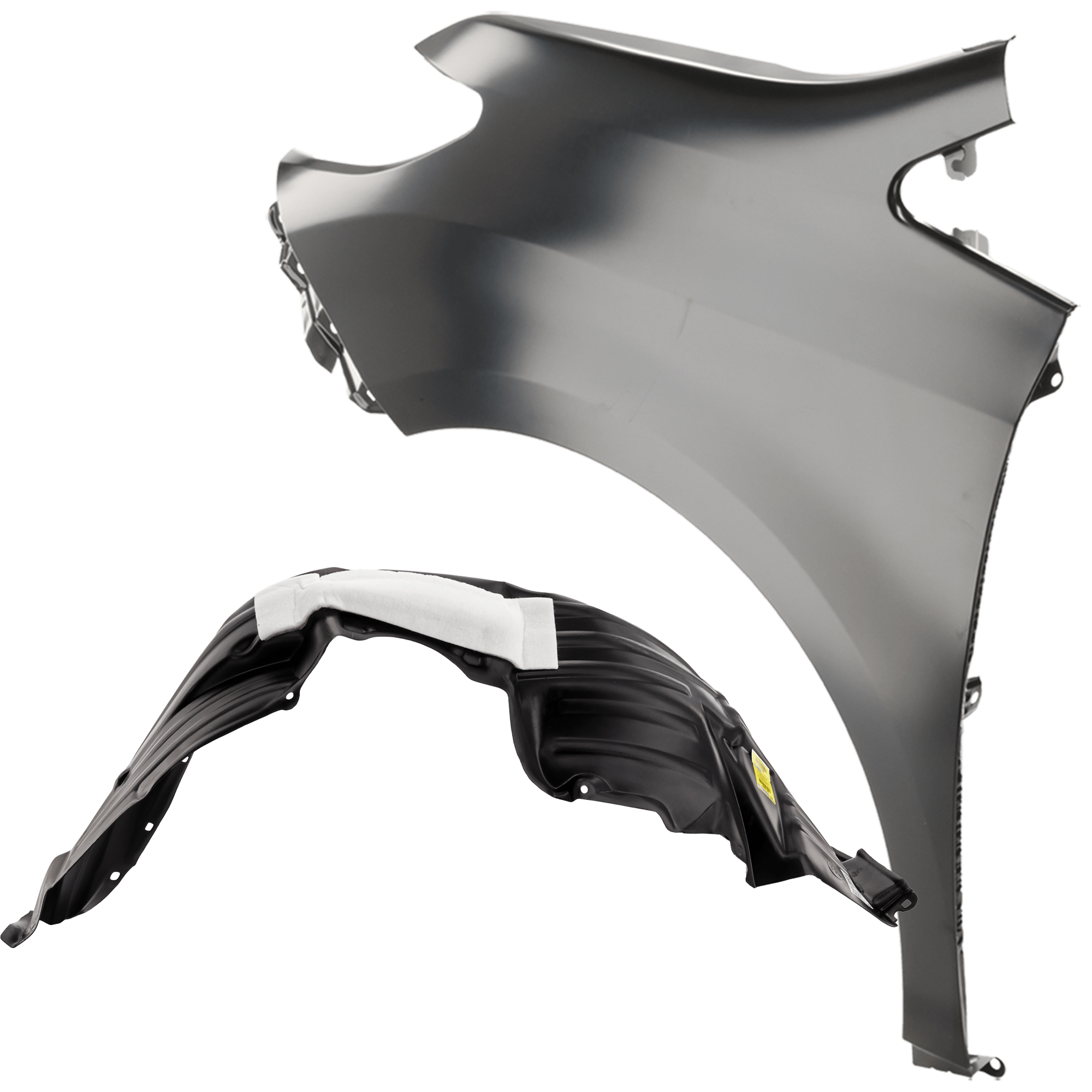 AM SIENNA 18-20 FRONT FENDER LH Primed 2 pc kit with 1 Fender and 1 Fender Liner CAPA SKU KIT 050926 AE1769 Partslink TO1240234C TO1240272C TO1248230C OEM 5381208020-5381208030-53806080