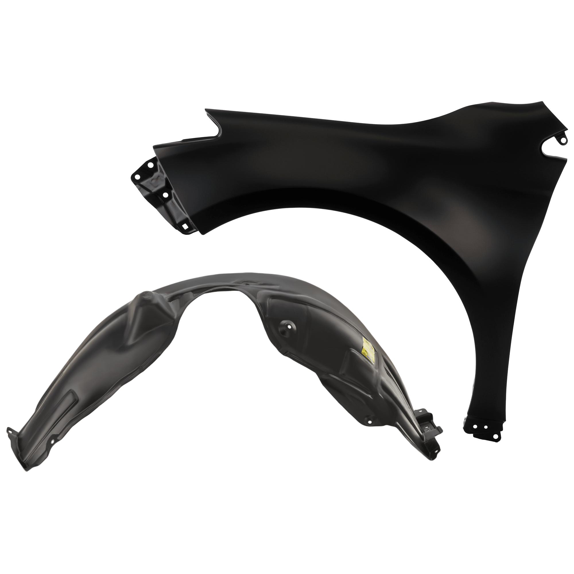 AM AVALON 13-18 FRONT FENDER LH Primed Steel 2 pc kit with 1 Fender and 1 Fender Liner CAPA SKU KIT 050926 AE1773 Partslink TO1240246C TO1248177C OEM 5381207080-5387607021