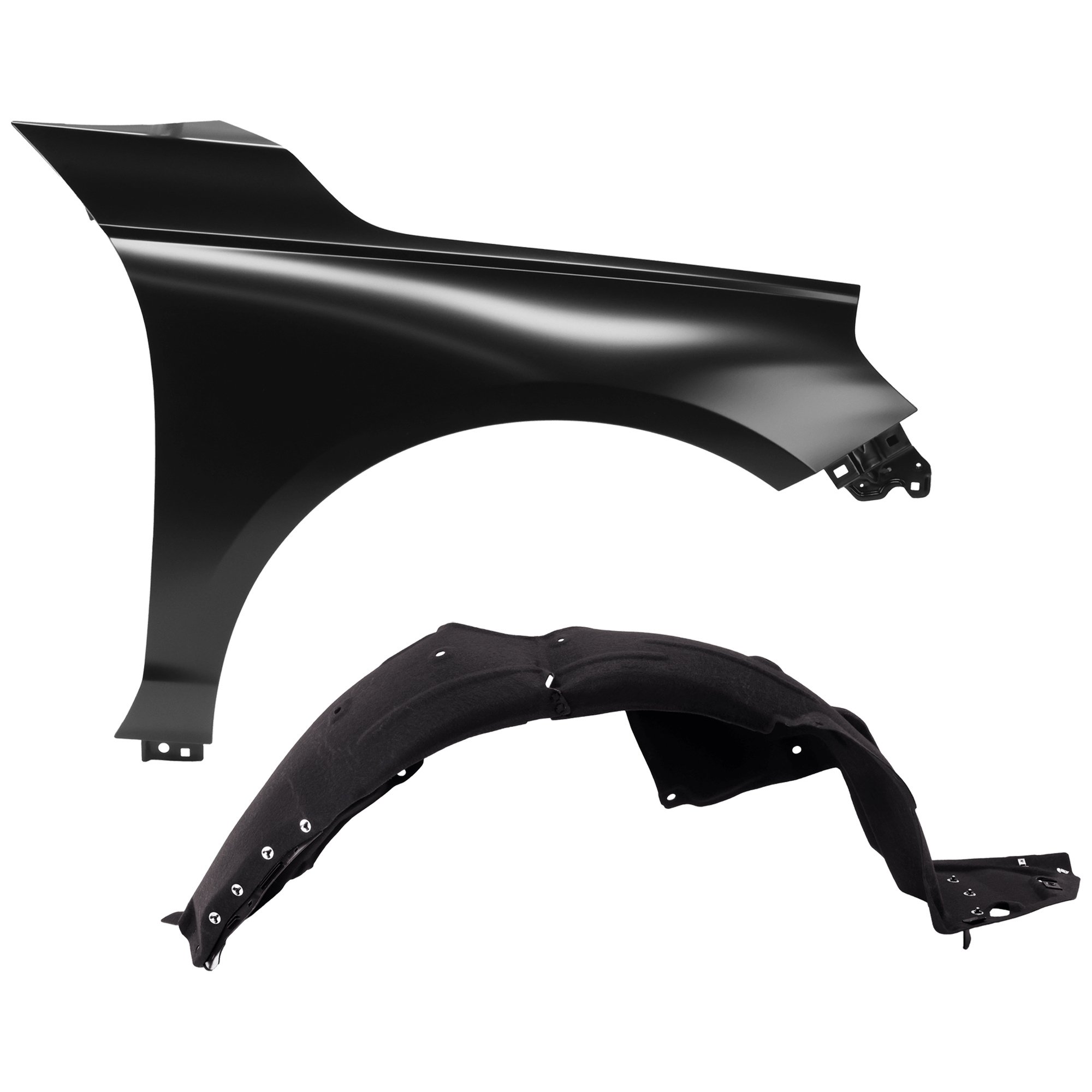 AM ACCORD 23-24 FRONT FENDER RH Steel Black 2 pc kit with 1 Fender and 1 Fender Liner CAPA SKU KIT 050926 AE1789 OEM 6021030AA00ZZ 7410030AA00 PFM