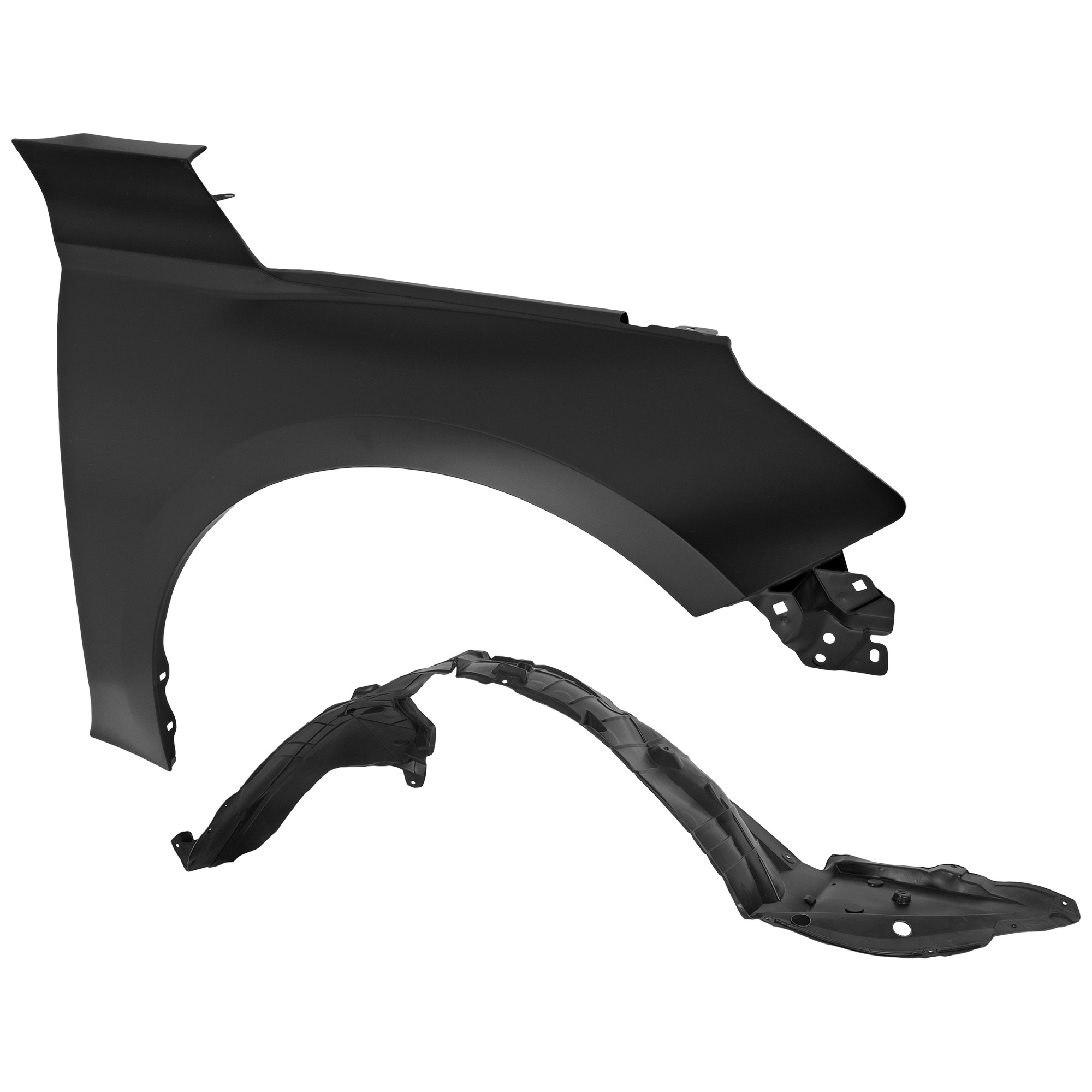 AM ALTIMA 19-23 FRONT FENDER RH Primed 2 pc kit with 1 Fender and 1 Fender Liner CAPA SKU KIT 050926 AE1791 Partslink NI1241234C NI1249166C OEM 631006CA0A 638406CA0A