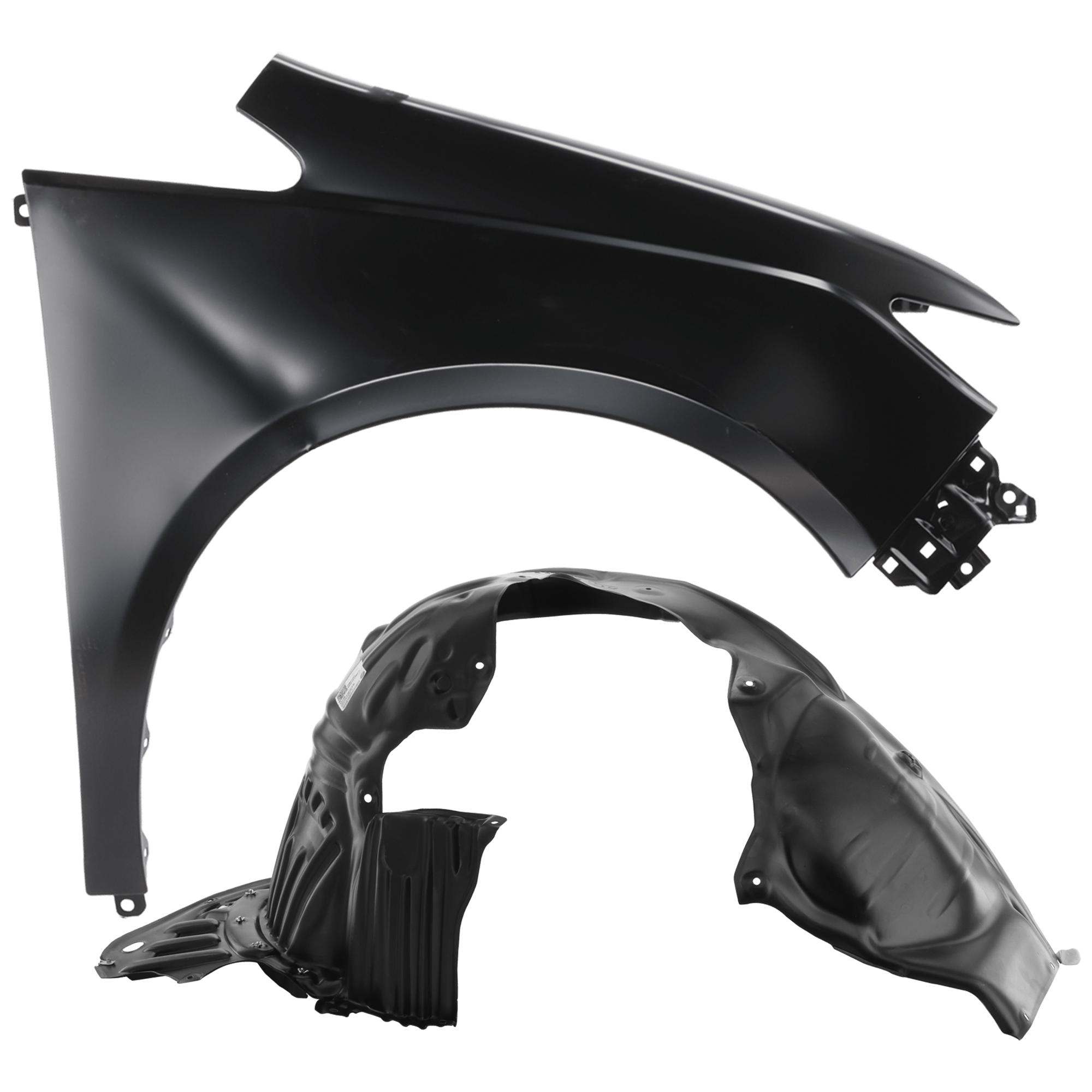 AM ODYSSEY 14-17 FRONT FENDER RH Primed Aluminum 2 pc kit with 1 Fender and 1 Fender Liner CAPA SKU KIT 050926 AE1794 Partslink HO1241187C HO1249151C OEM 60210TK8A80ZZ 74101TK8A10