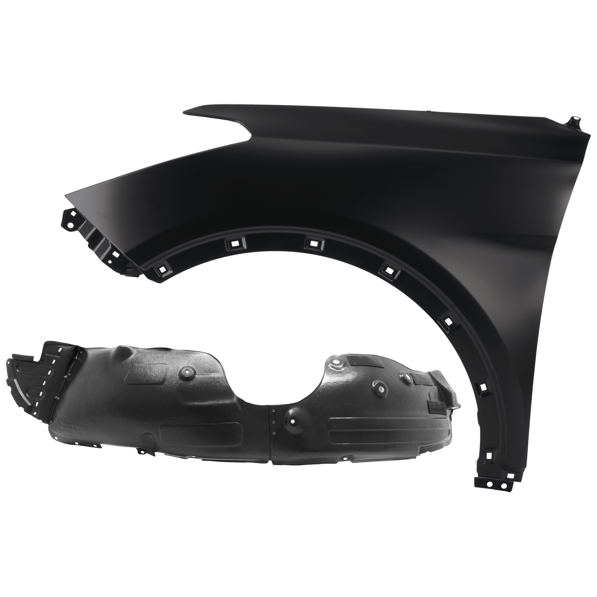 AM SANTA FE SPORT 17-18 FRONT FENDER LH Primed 2 pc kit with 1 Fender and 1 Fender Liner CAPA SKU KIT 050926 AE1807 Partslink HY1240160C HY1240159C HY1248171C OEM 66310B8000-663104Z000-868114Z5