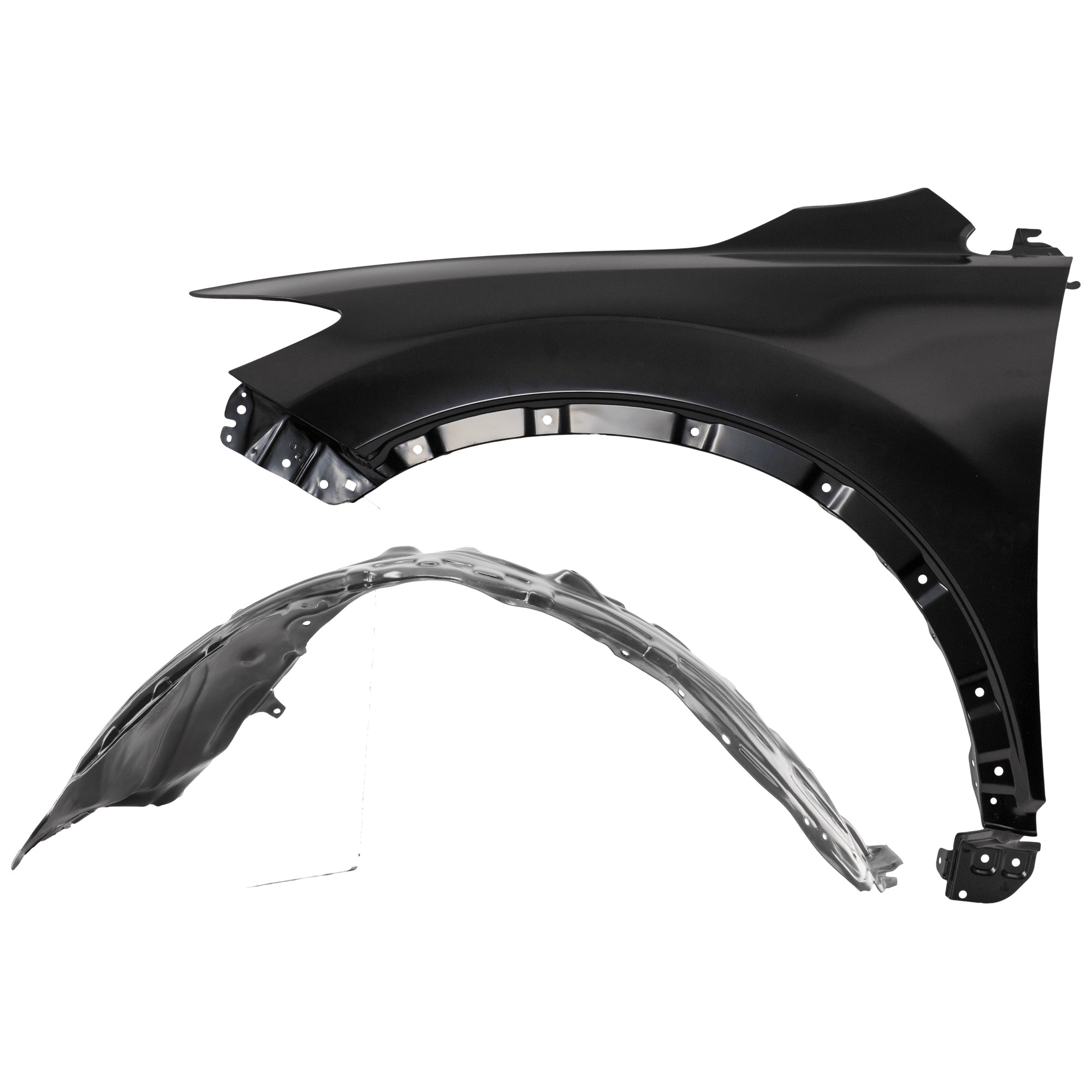 AM CX 9-10-15 FRONT FENDER LH Primed with Fender Liner SKU KIT 050926 AE181 Partslink MA1240159 MA1248144 OEM TD1152210E TE7356140A PFM