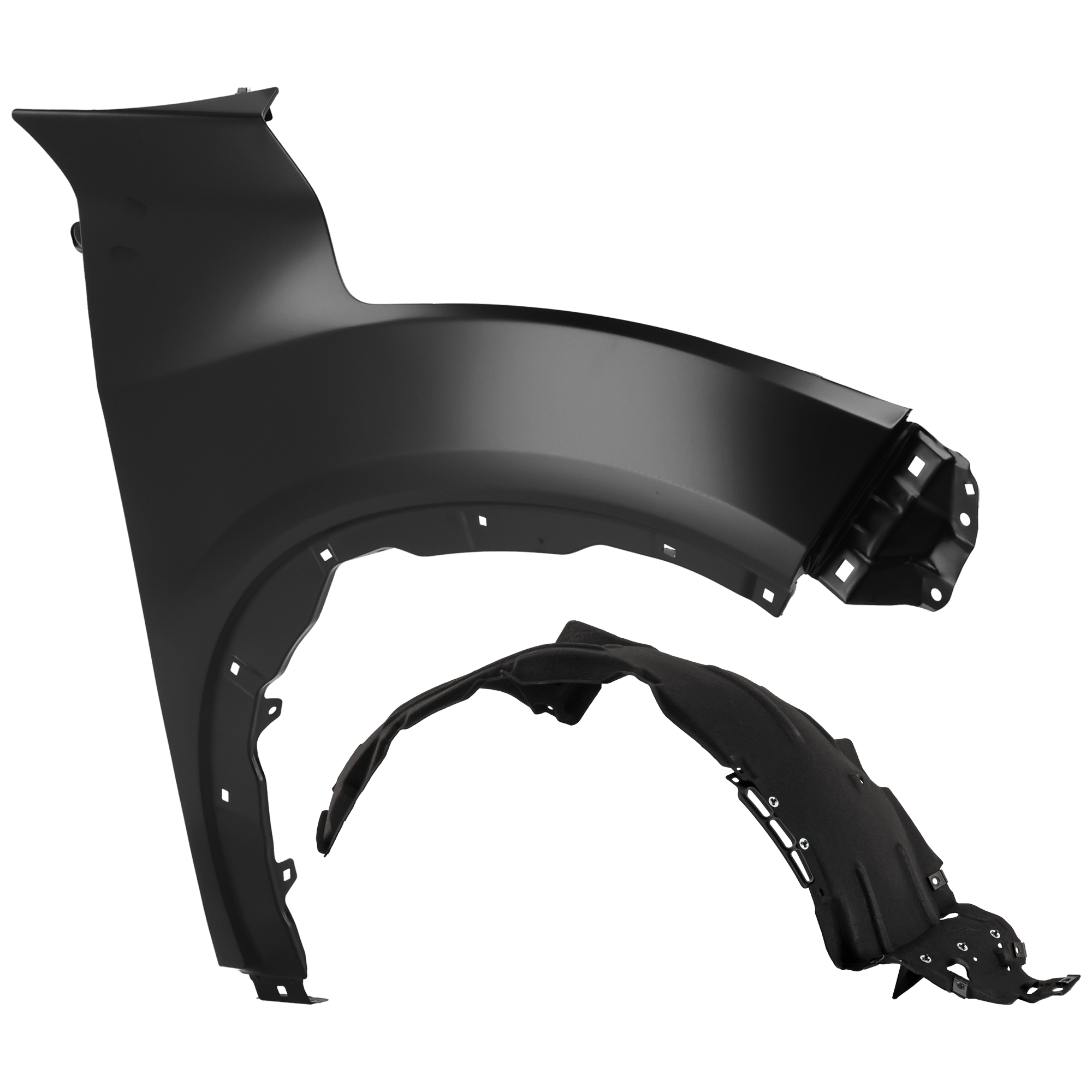 AM HR V 19-22 FRONT FENDER RH Primed Steel w o Light Hole 2 pc kit with 1 Fender and 1 Fender Liner CAPA SKU KIT 050926 AE1841 Partslink HO1241190C HO1249188C OEM 60211T7WA90ZZ 74100T7WA20