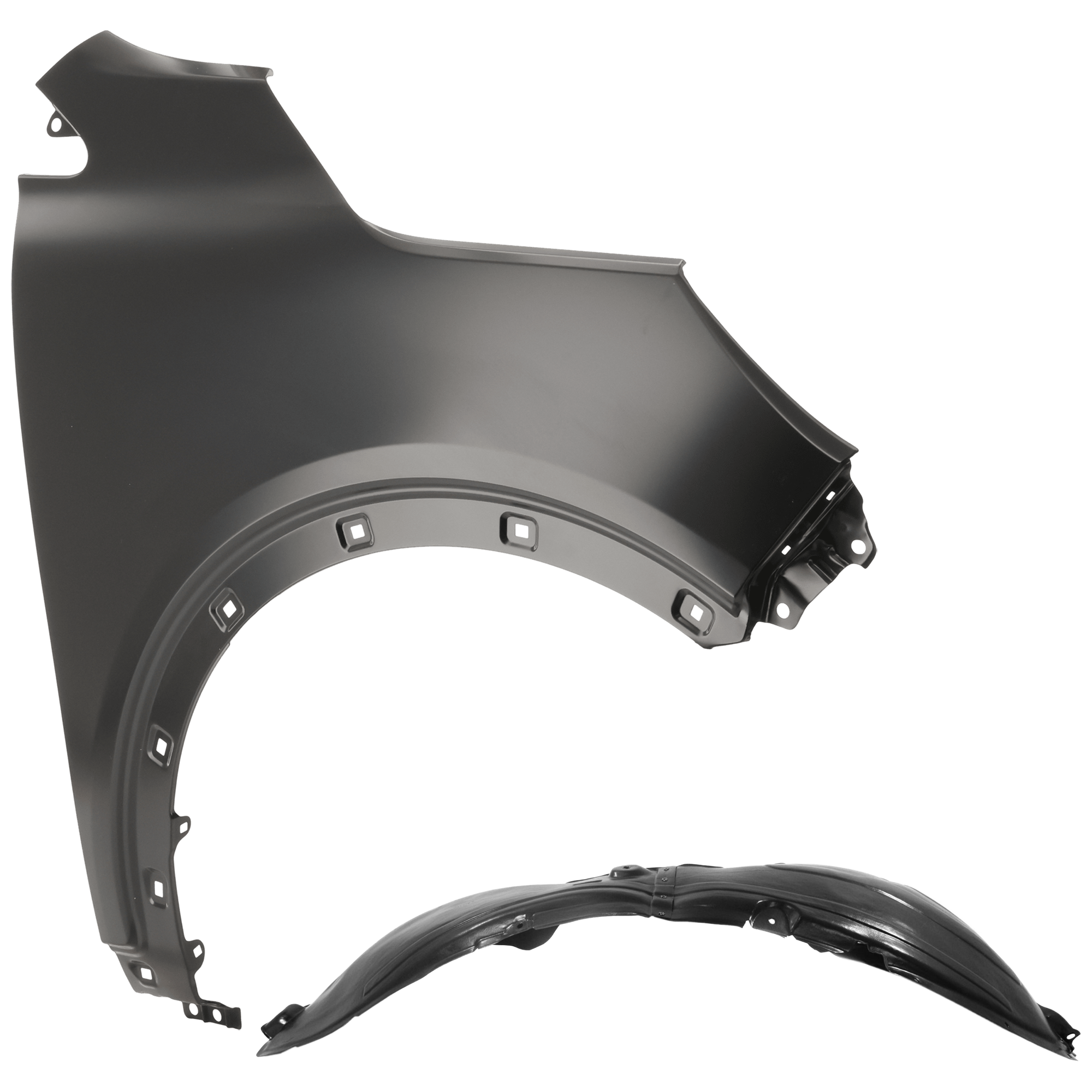 AM SORENTO 16-18 FRONT FENDER RH Primed Steel 2 pc kit with 1 Fender and 1 Fender Liner CAPA SKU KIT 050926 AE1849 Partslink KI1241146C KI1249142C OEM 66321C6000-86820C6000