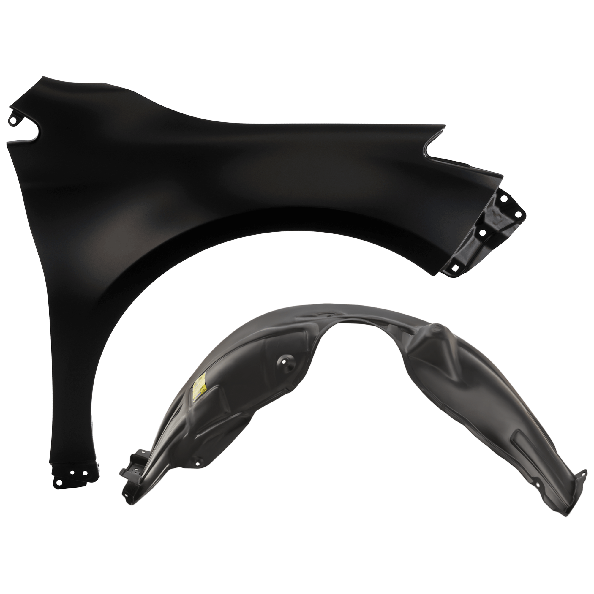 AM AVALON 13-18 FRONT FENDER RH Primed Steel 2 pc kit with 1 Fender and 1 Fender Liner CAPA SKU KIT 050926 AE1850 Partslink TO1241246C TO1249177C OEM 5381107080-5387507020