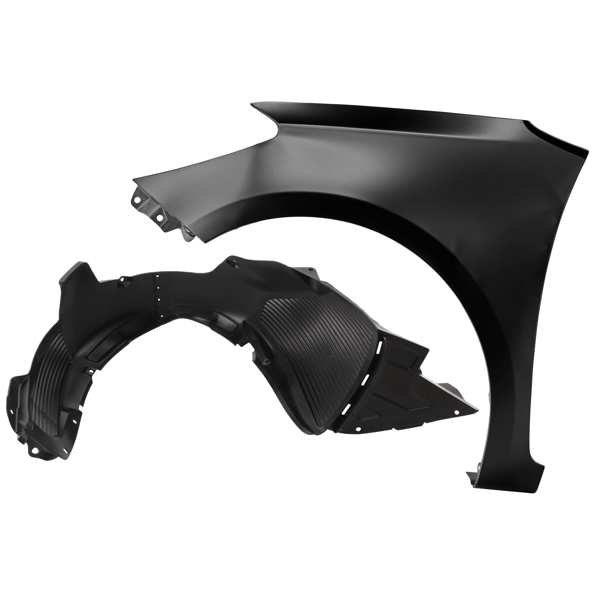 AM FORTE 14-16 FORTE5-14-16 FRONT FENDER LH Primed Forte Koup w o Rocker Mouldings Steel 2 pc kit with 1 Fender and 1 Fender Liner CAPA SKU KIT 050926 AE1862 Partslink KI1240138C KI1248122C OEM 66311A7000-86811A7000