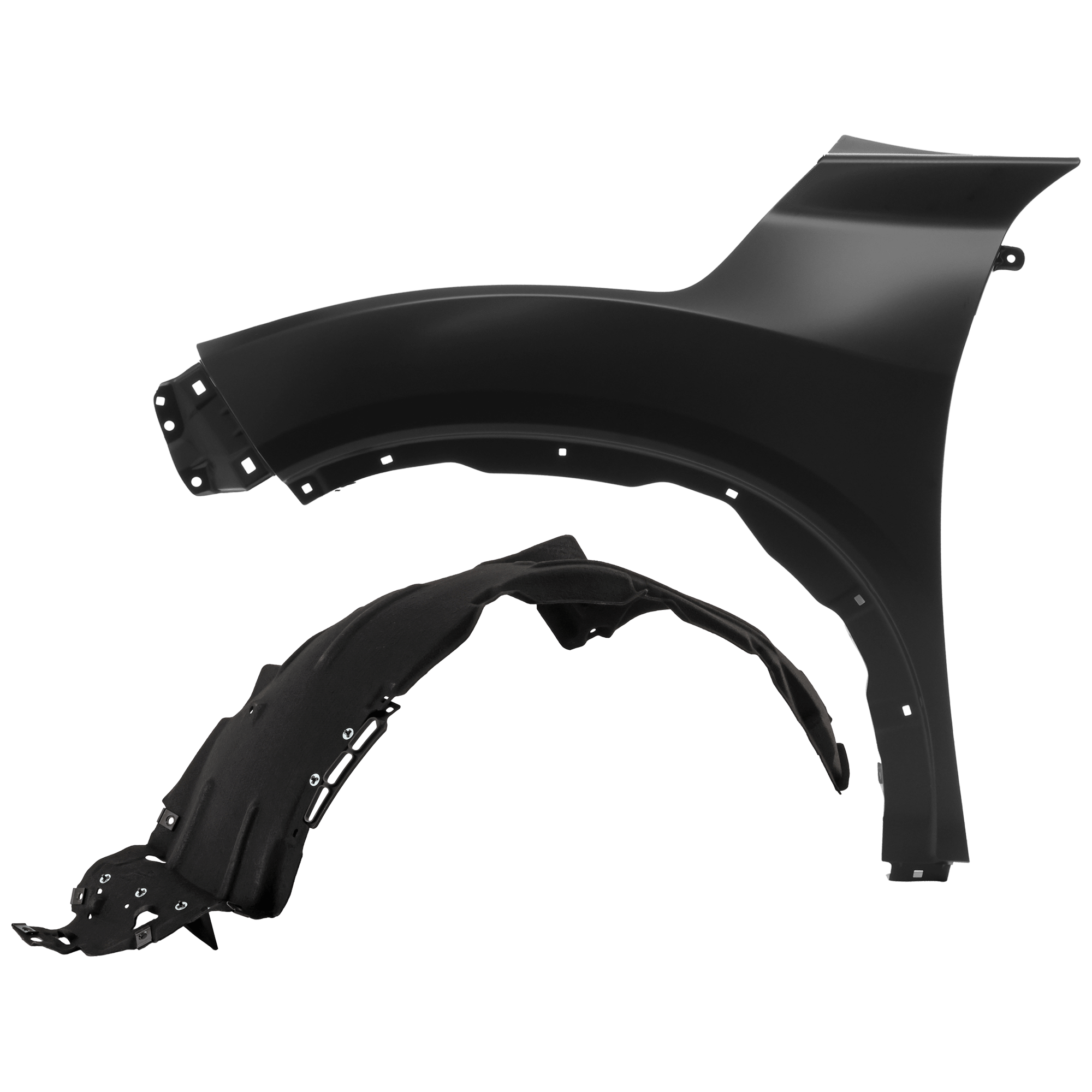 AM HR V 19-22 FRONT FENDER LH Primed Steel w o Light Hole 2 pc kit with 1 Fender and 1 Fender Liner CAPA SKU KIT 050926 AE1875 Partslink HO1240190C HO1248188C OEM 60261T7WA90ZZ 74150T7WA20