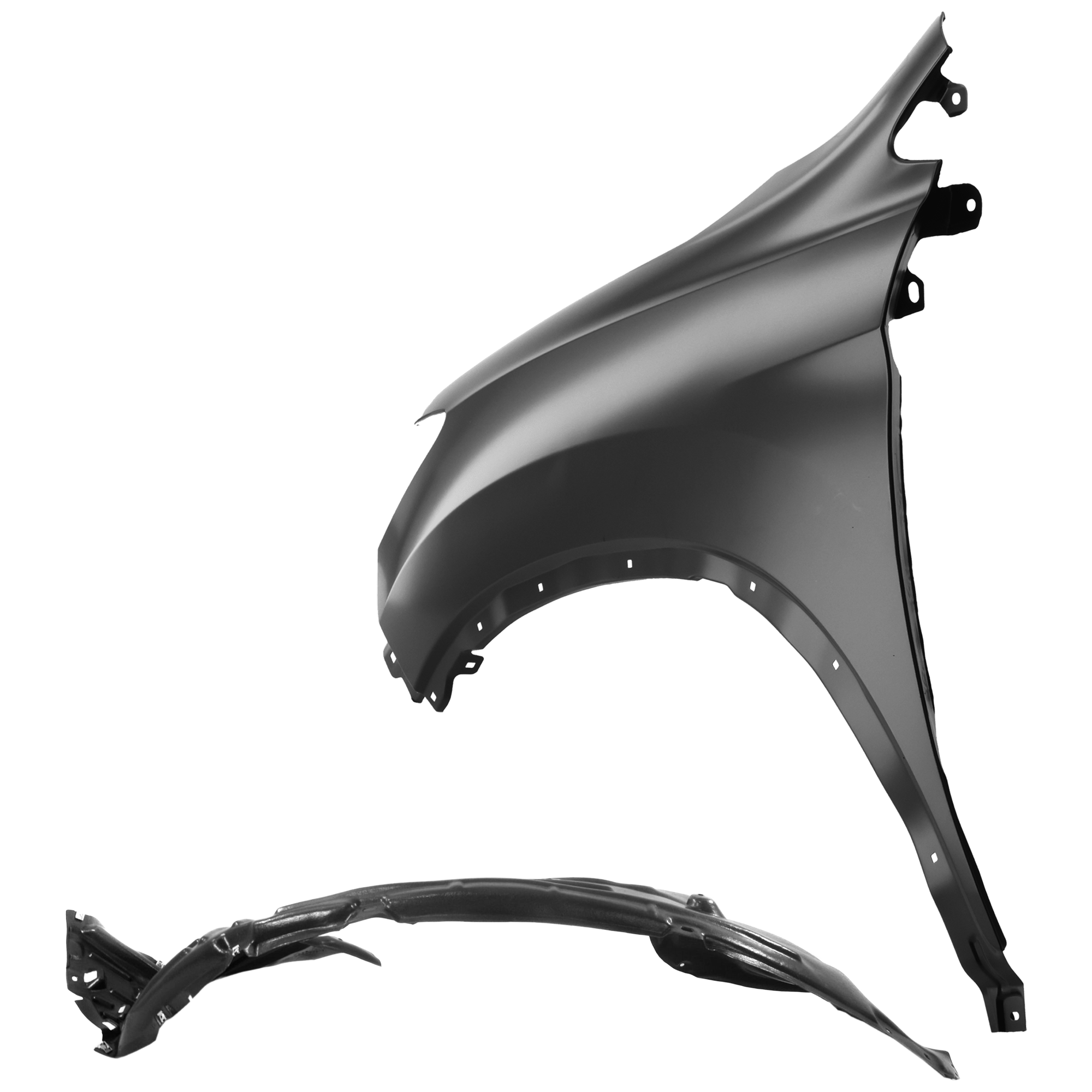 AM PILOT 16-18 RIDGELINE 17-18 FRONT FENDER LH Primed Steel 2 pc kit with 1 Fender and 1 Fender Liner CAPA SKU KIT 050926 AE1878 Partslink HO1240191C HO1248162C OEM 60261TG7A90ZZ 74151TG7A00