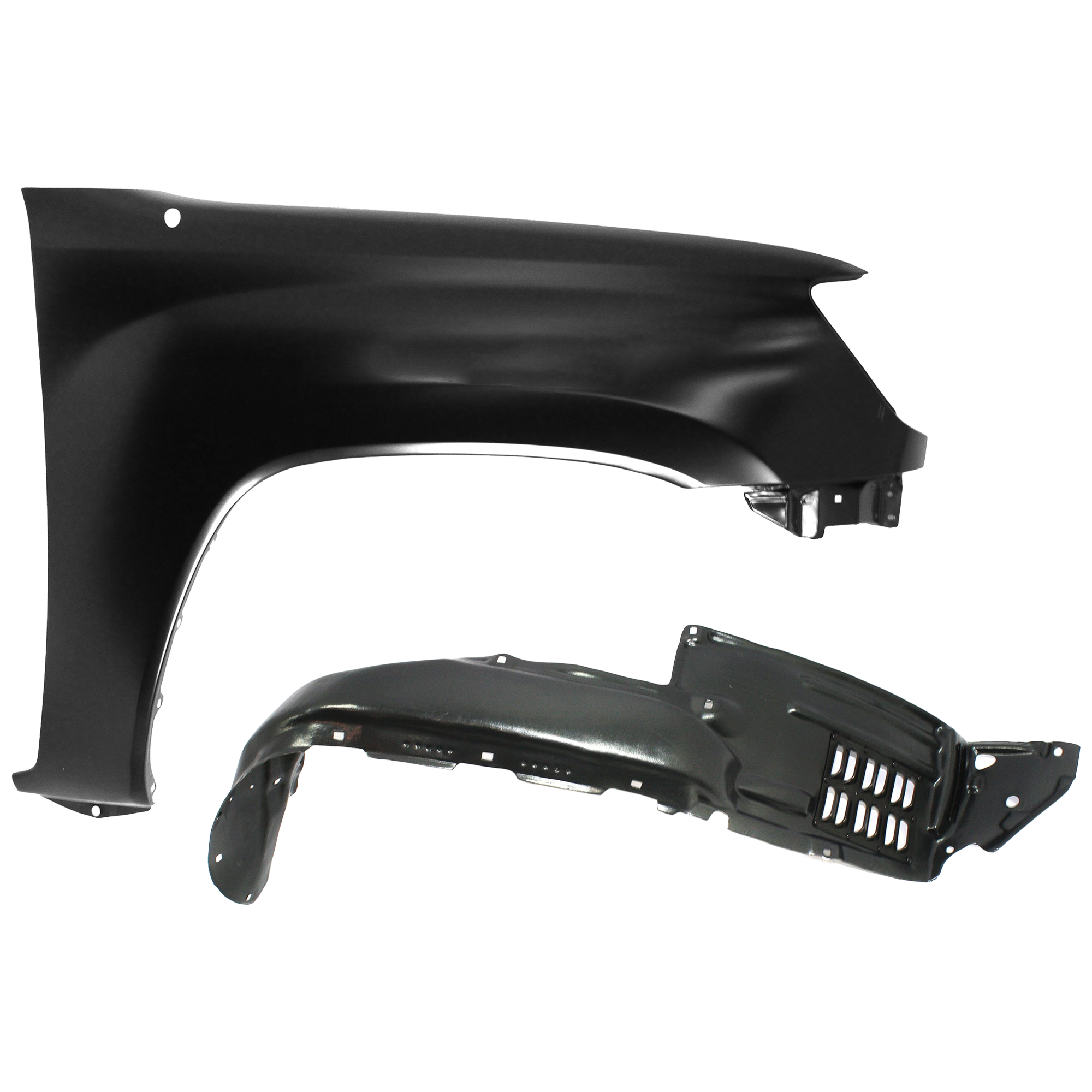 AM TACOMA 12-15 FRONT FENDER RH Primed RWD 2 pc kit with 1 Fender and 1 Fender Liner CAPA SKU KIT 050926 AE1897 Partslink TO1241206C TO1249176C OEM 5381104090-5380504030