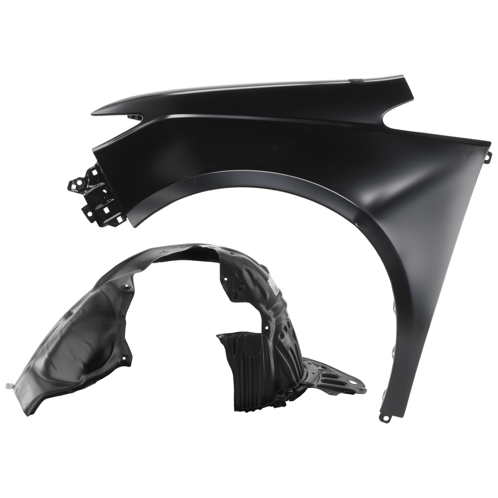 AM ODYSSEY 14-17 FRONT FENDER LH Primed Aluminum 2 pc kit with 1 Fender and 1 Fender Liner CAPA SKU KIT 050926 AE1902 Partslink HO1240187C HO1248151C OEM 60260TK8A80ZZ 74151TK8A10