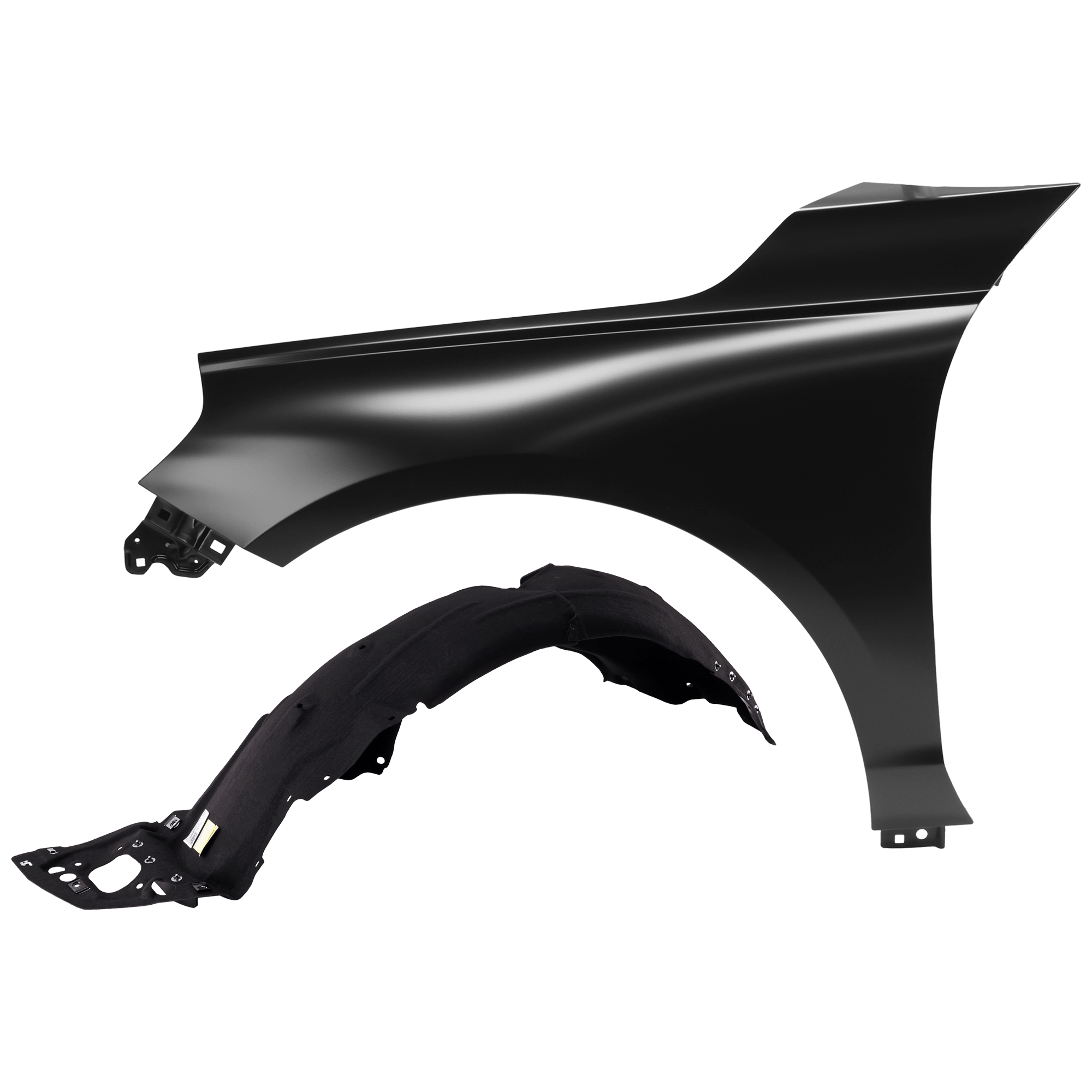 AM ACCORD 23-24 FRONT FENDER LH Steel Black 2 pc kit with 1 Fender and 1 Fender Liner CAPA SKU KIT 050926 AE1907 OEM 6026030AA00ZZ 7415030BA00 PFM