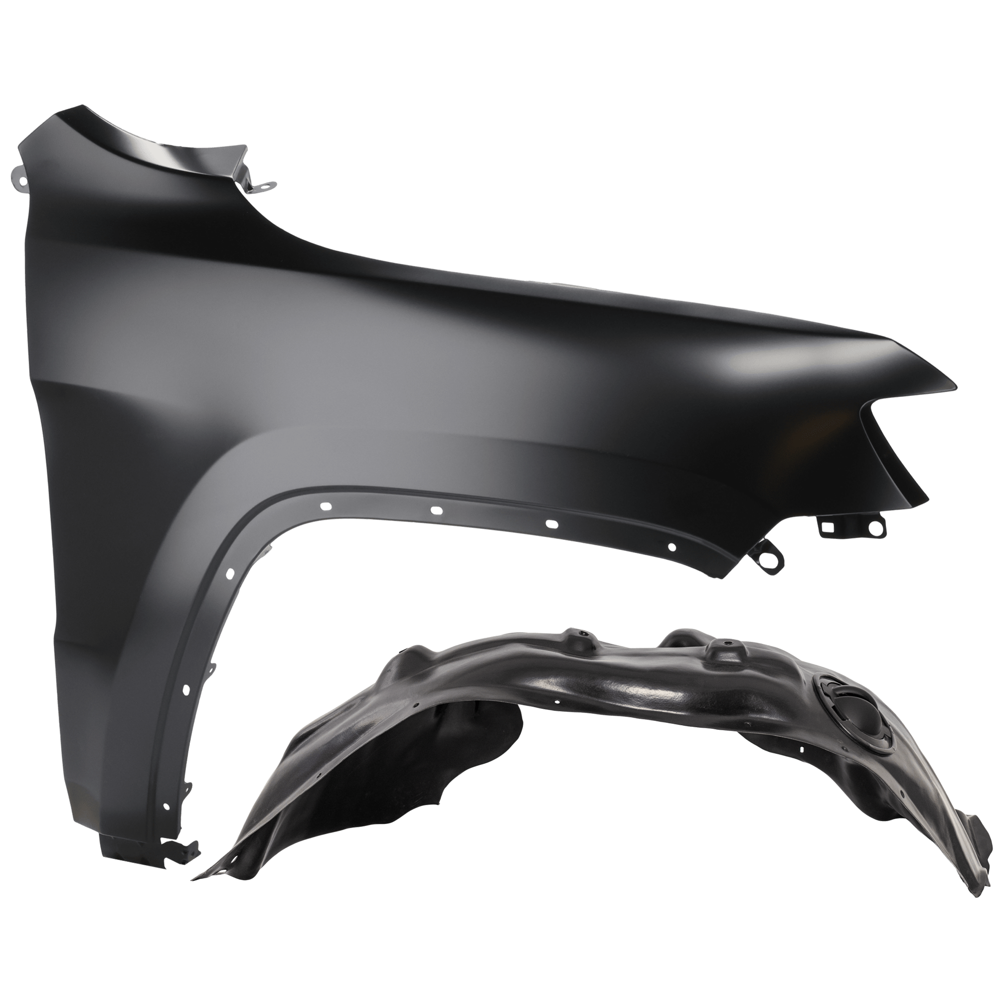AM GRAND CHEROKEE 14-21 GRAND CHEROKEE WK 22-22FRONT FENDER RH Primed with Fender Liner SKU KIT 050926 AE190 Partslink CH1241272 CH1249187 OEM 55369596AF 68188246AG