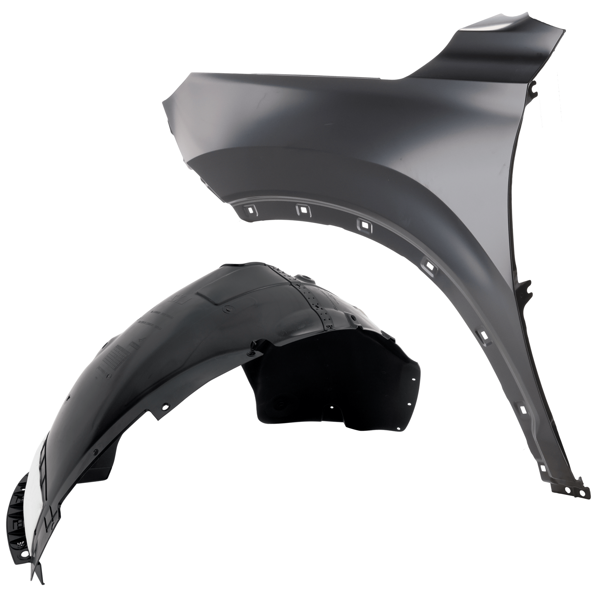 AM PALISADE 20-22 FRONT FENDER LH Steel 2 pc kit with 1 Fender and 1 Fender Liner CAPA SKU KIT 050926 AE1910 Partslink HY1240178C HY1248180C OEM 66311S8000-86811S8000