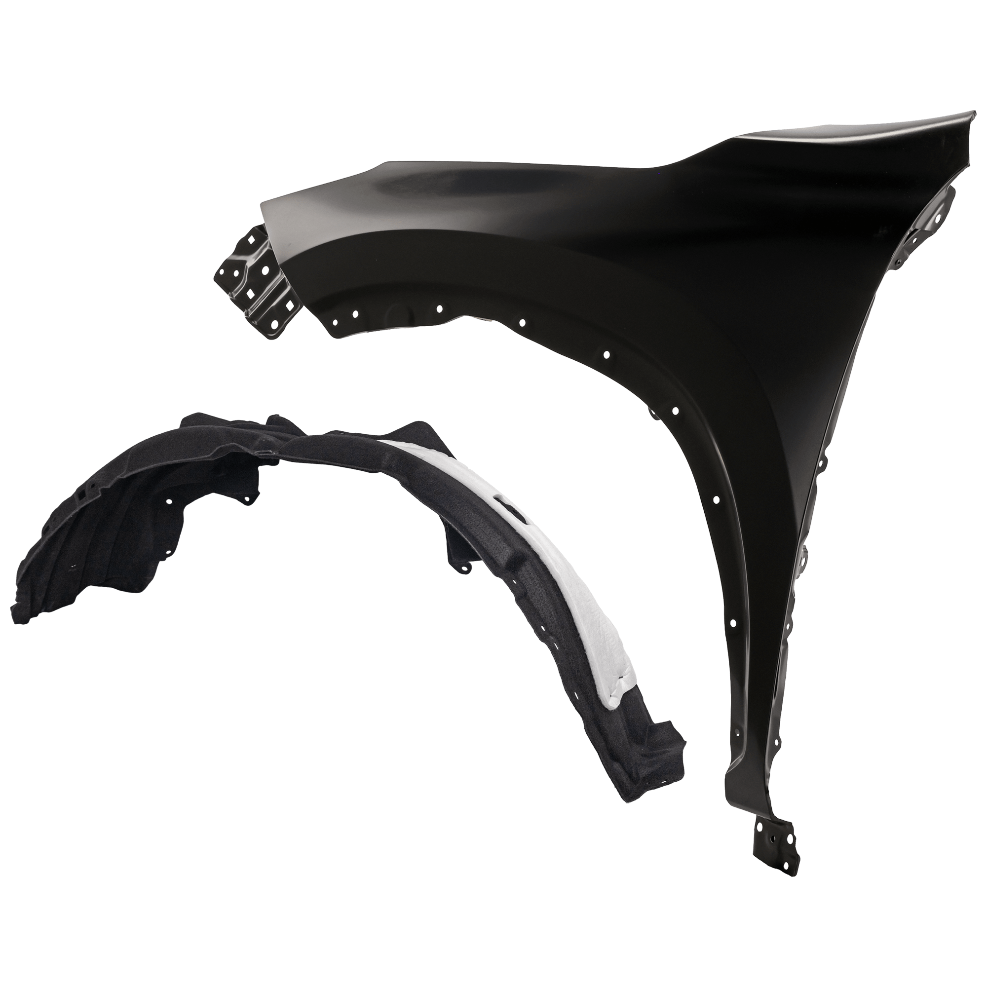 AM NX250-22-24 NX350-22-24 FRONT FENDER LH Aluminum 2 pc kit with 1 Fender and 1 Fender Liner CAPA SKU KIT 050926 AE1913 Partslink LX1240144C LX1248149C OEM 53802F6010-5380278020-53876F60