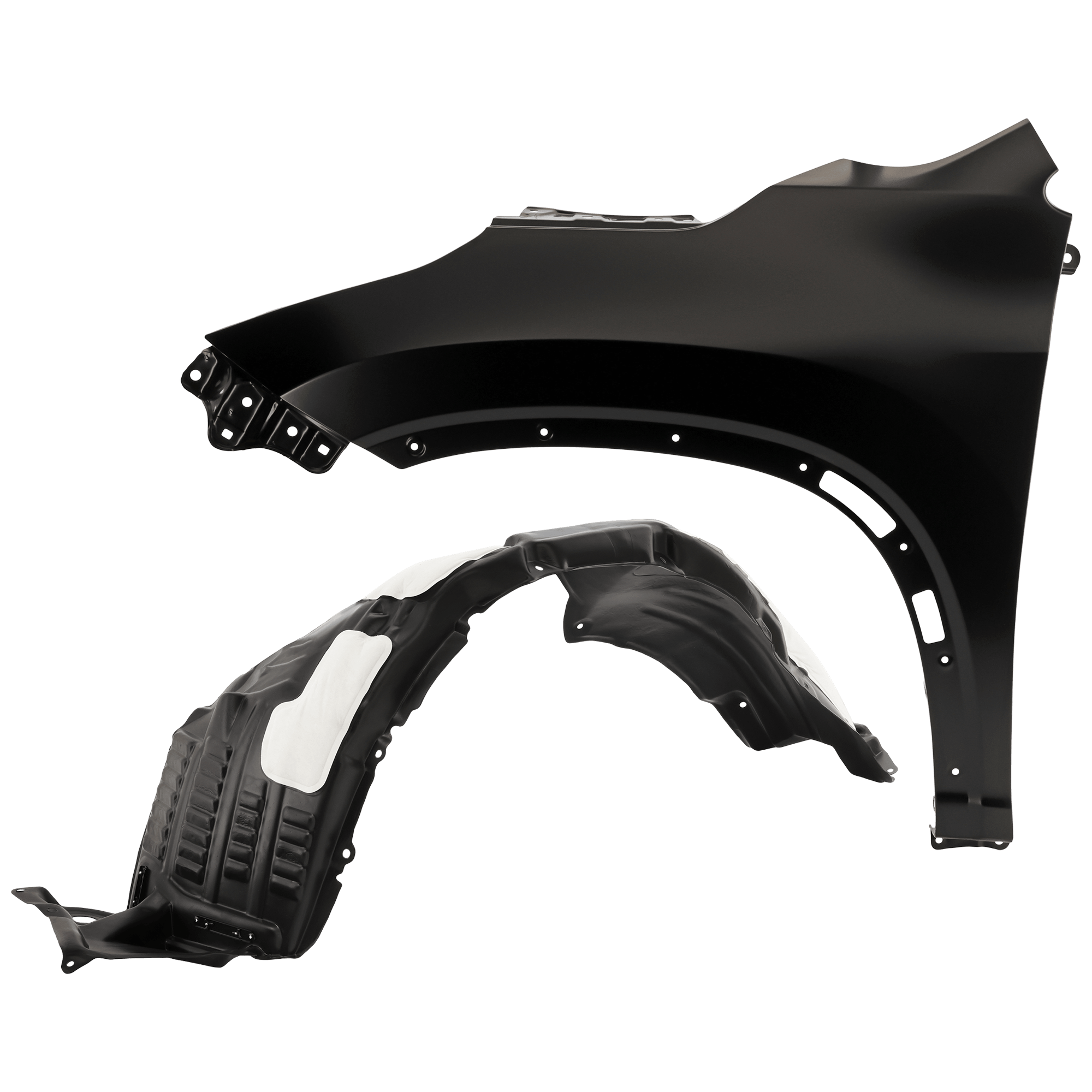 AM HIGHLANDER 14-16 FRONT FENDER LH Primed 2 pc kit with 1 Fender and 1 Fender Liner CAPA SKU KIT 050926 AE1918 Partslink TO1240251C TO1248195C OEM 538020E100-538060E120