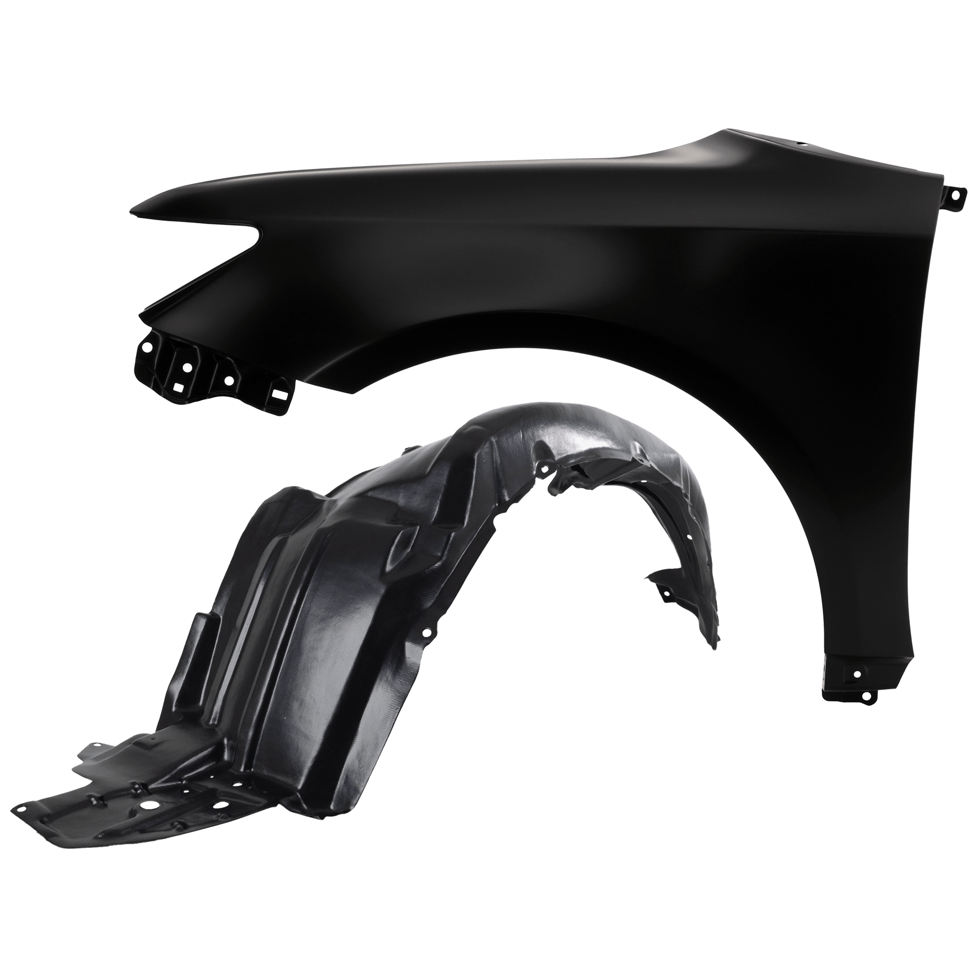 AM TC 11-13 FRONT FENDER LH Primed 2 pc kit with 1 Fender and 1 Fender Liner CAPA SKU KIT 050926 AE1936 Partslink SC1240105C SC1248108C OEM 5380221140-5387621100