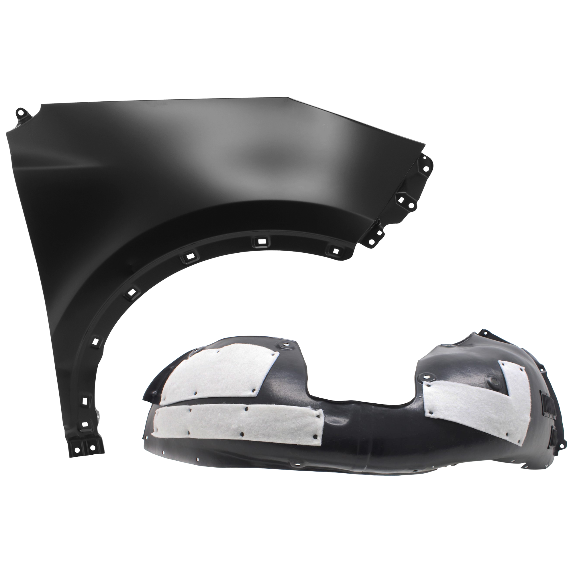 AM SPORTAGE 17-19 FRONT FENDER RH Primed Steel 2 pc kit with 1 Fender and 1 Fender Liner CAPA SKU KIT 050926 AE1944 Partslink KI1241150C KI1249154C OEM 66321D9000-86812D9000
