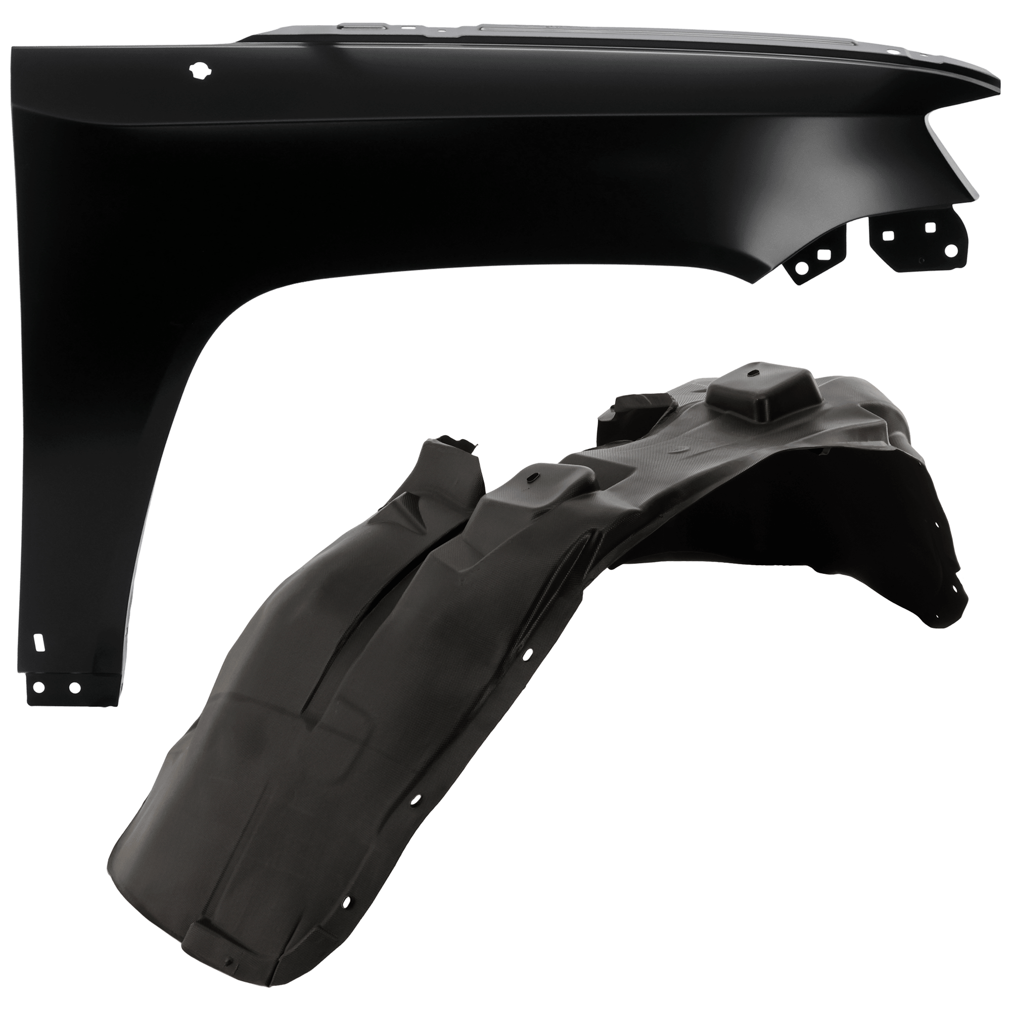 AM COMPASS 17-17 FRONT FENDER RH Primed with Fender Liner SKU KIT 050926 AE194 Partslink CH1241276 CH1249189 OEM 68085302AB 68448352AA 68505034
